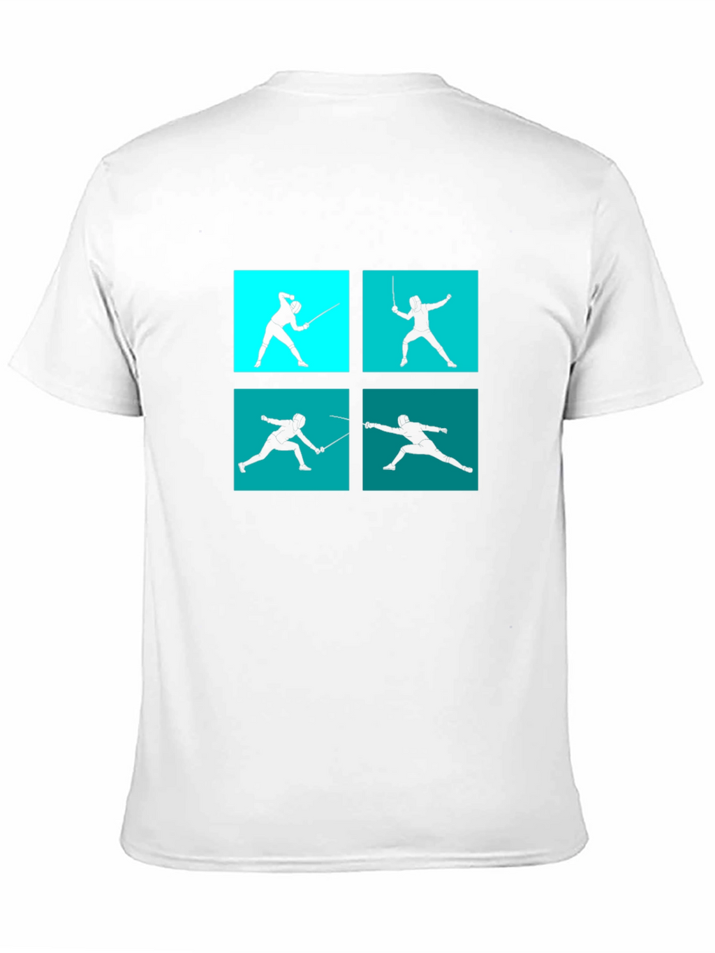Fencing Silhouette Graphic Tee - Black Cotton Blend