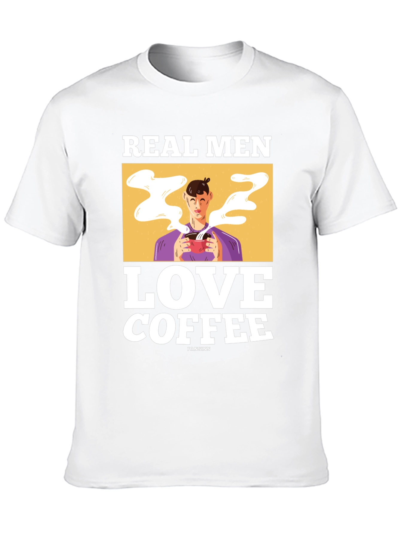 Real Men Love Coffee Graphic Tee - Black Cotton T-Shirt