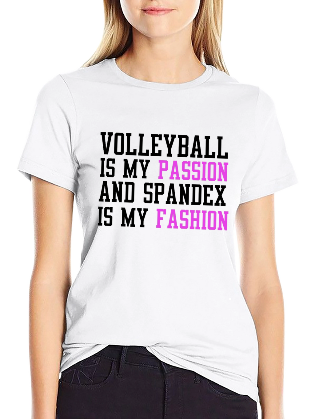 Volleyball Passion Spandex Fashion T-Shirt
