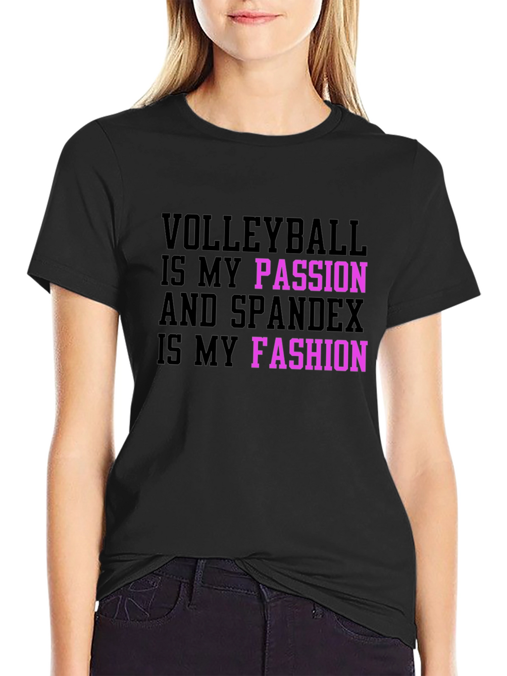 Volleyball Passion Spandex Fashion T-Shirt