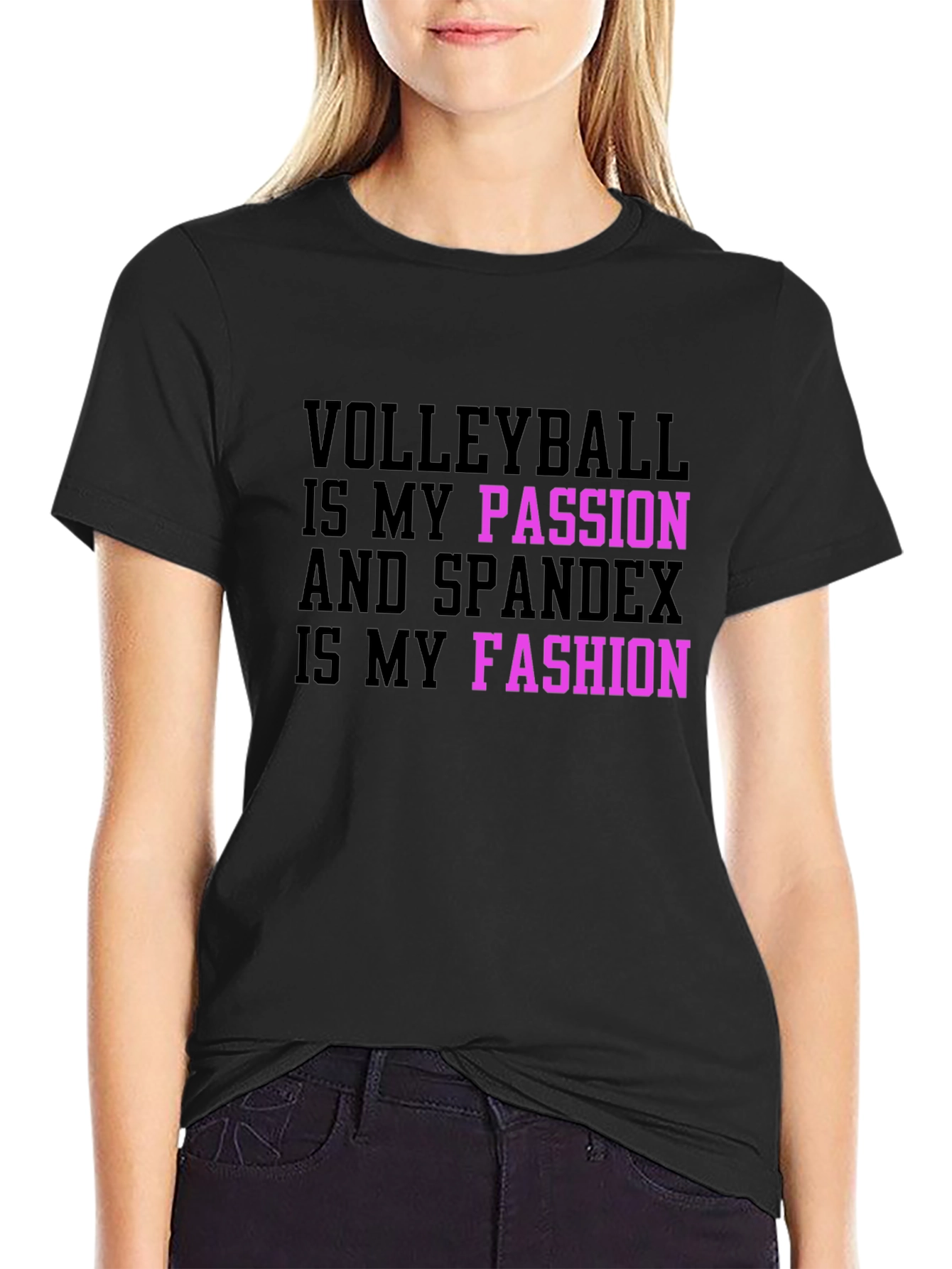 Volleyball Passion Spandex Fashion T-Shirt