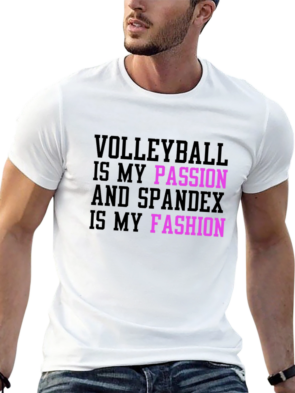 Volleyball Passion Spandex Fashion T-Shirt