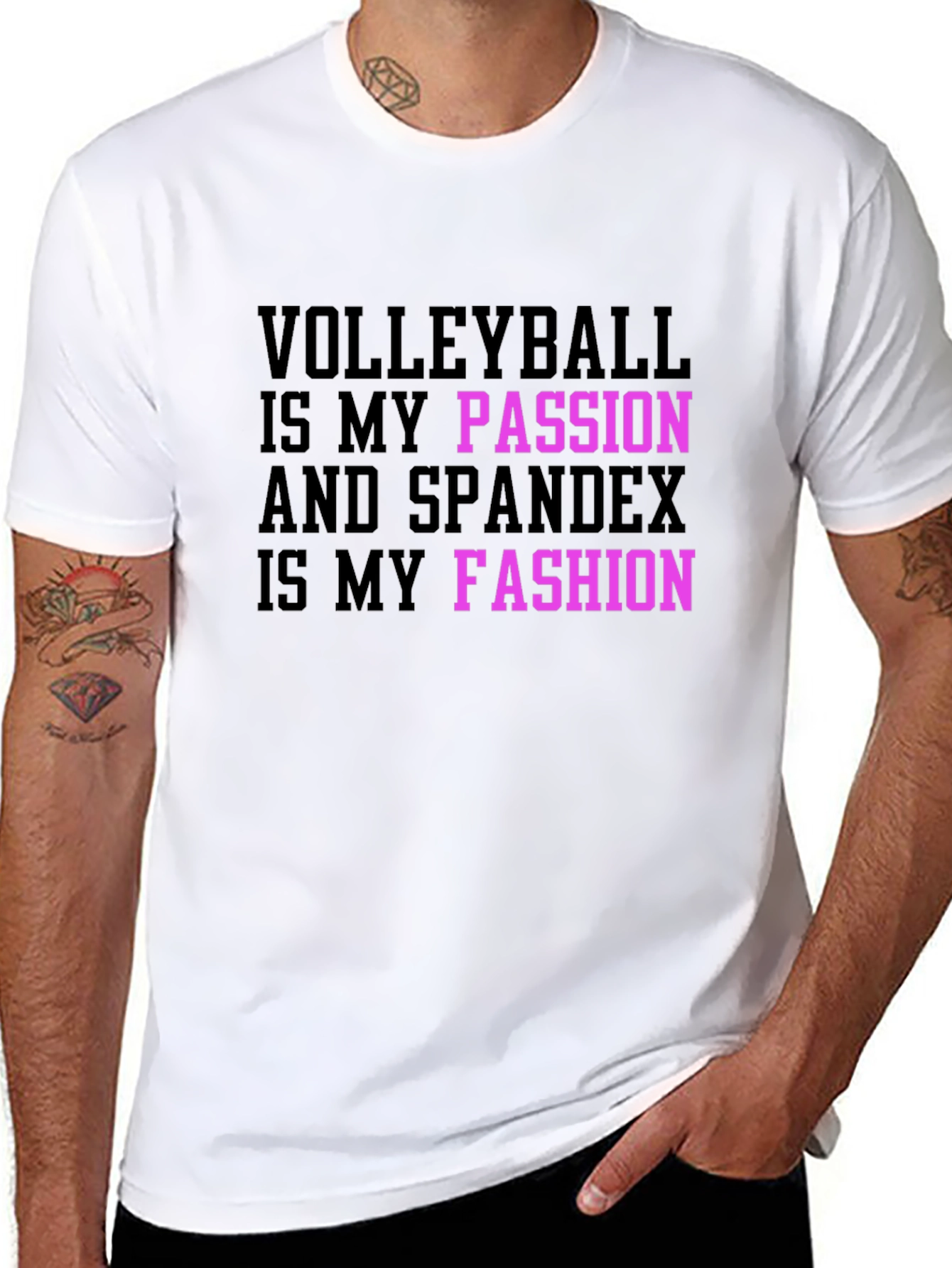 Volleyball Passion Spandex Fashion T-Shirt