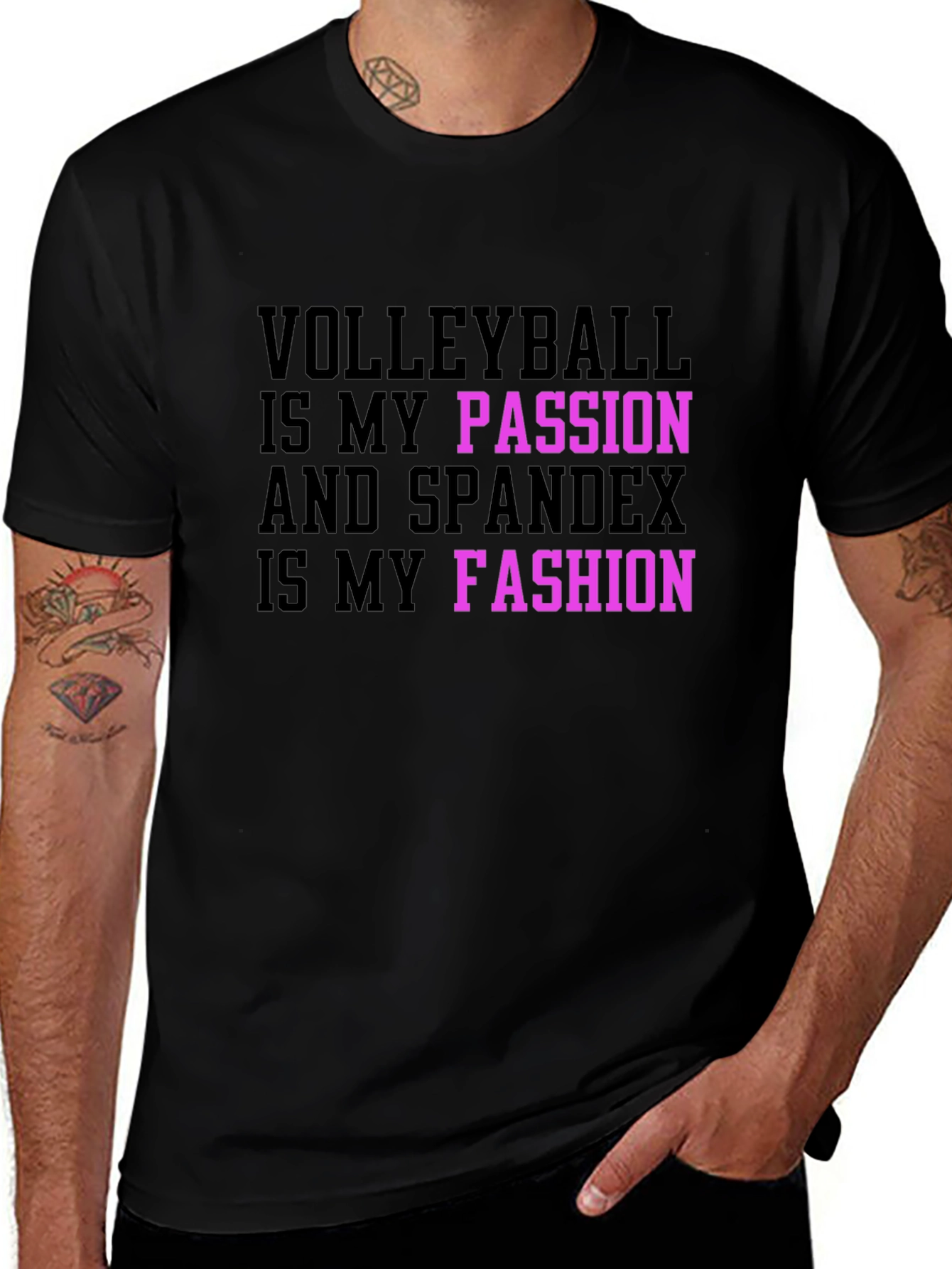 Volleyball Passion Spandex Fashion T-Shirt