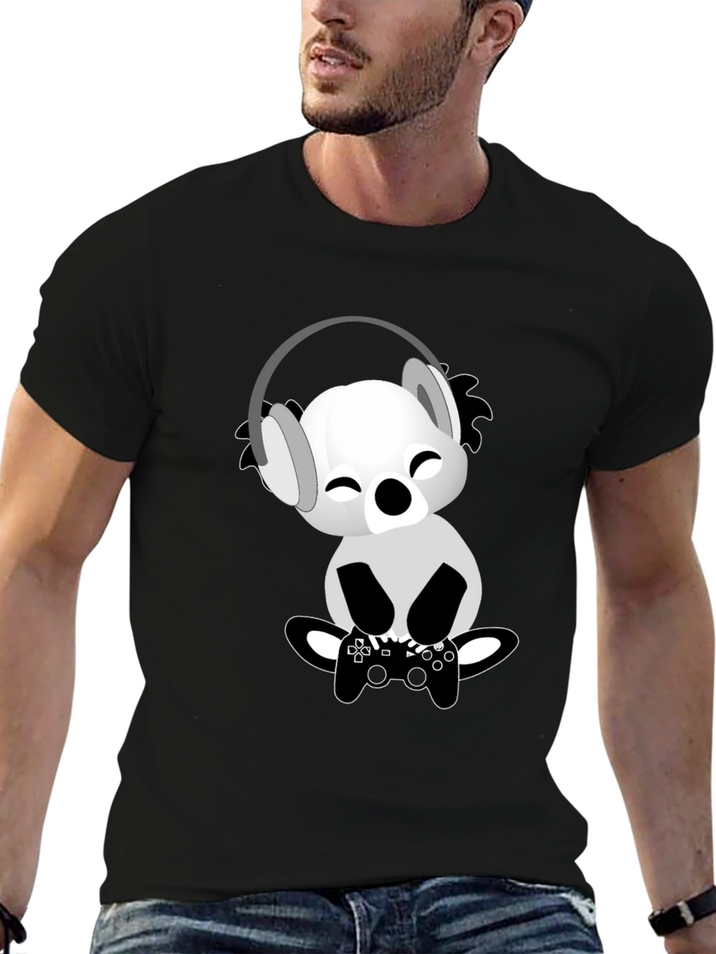 Gamer Koala T-Shirt - Playful Design Comfortable Fit
