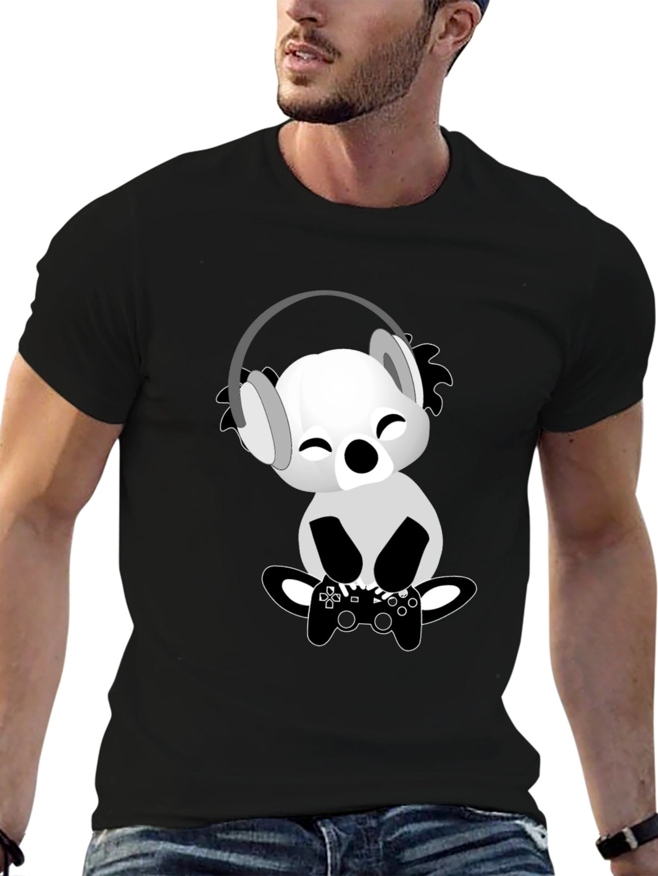 Gamer Koala T-Shirt - Playful Design Comfortable Fit