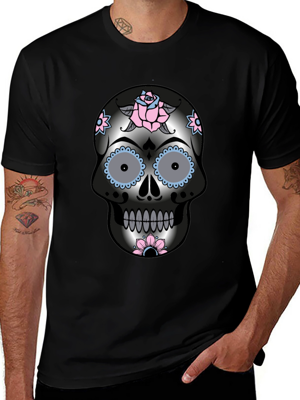 Sugar Skull Graphic T-Shirt - Day of the Dead