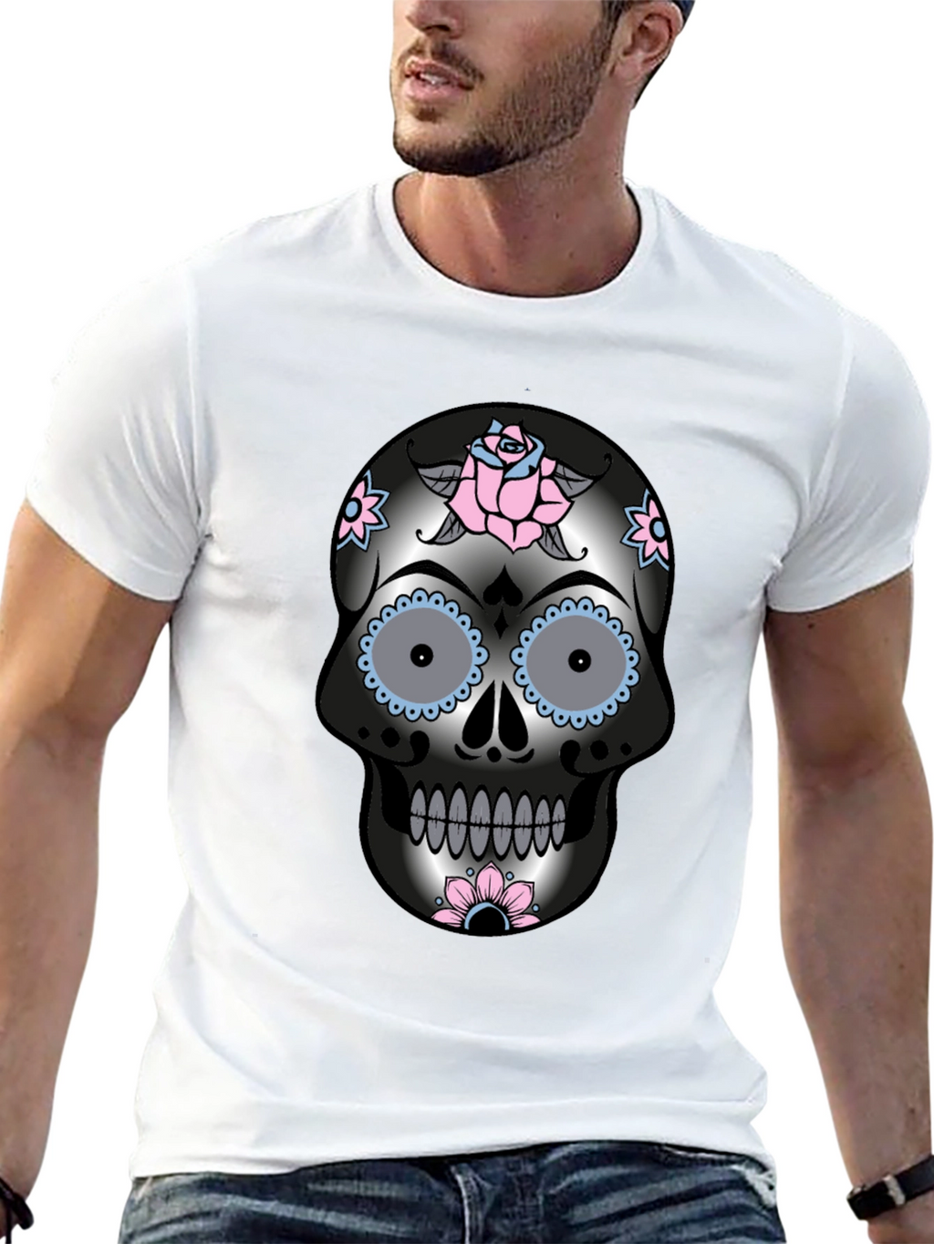 Sugar Skull Graphic T-Shirt - Day of the Dead