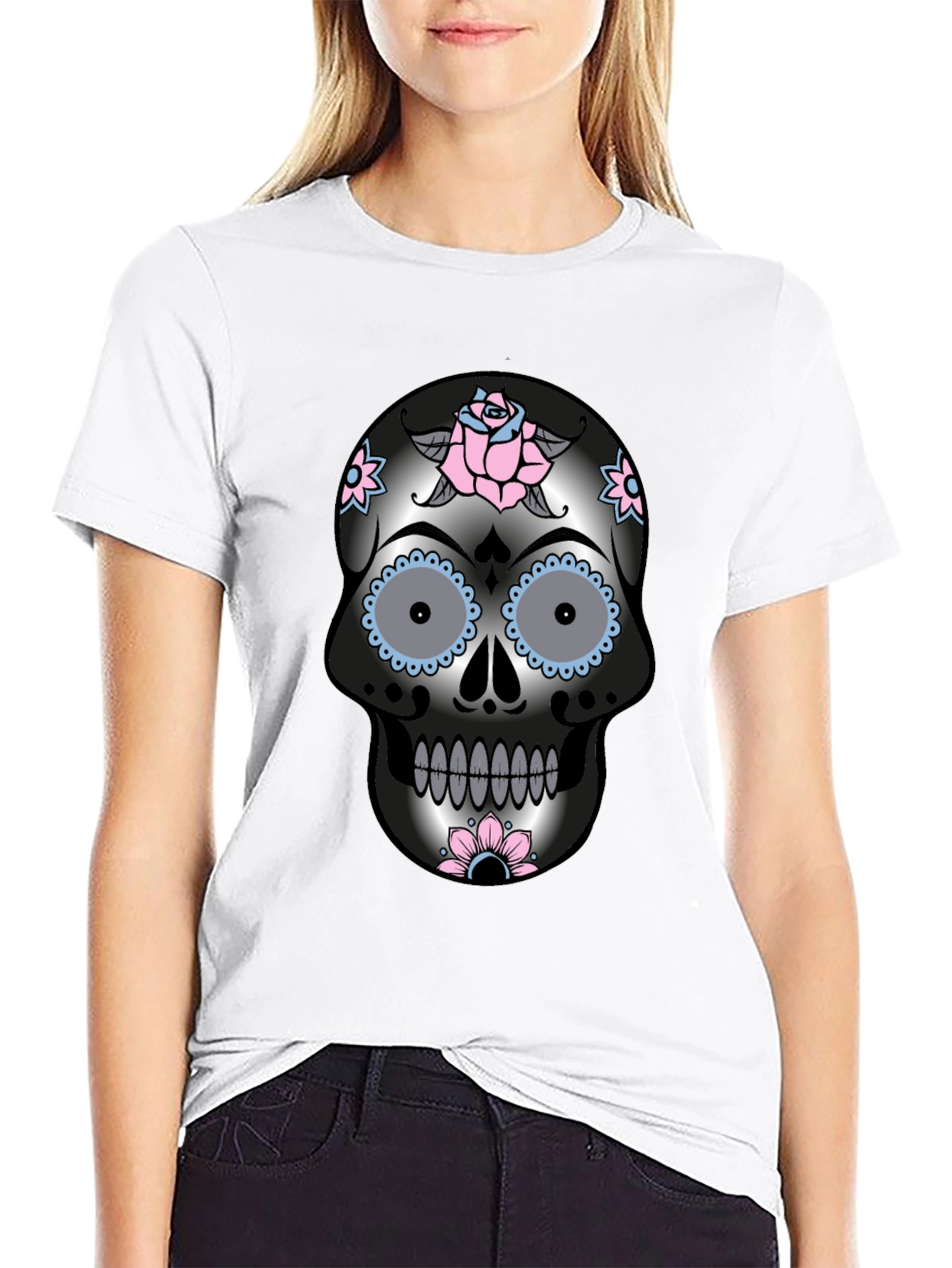 Sugar Skull Graphic T-Shirt - Day of the Dead