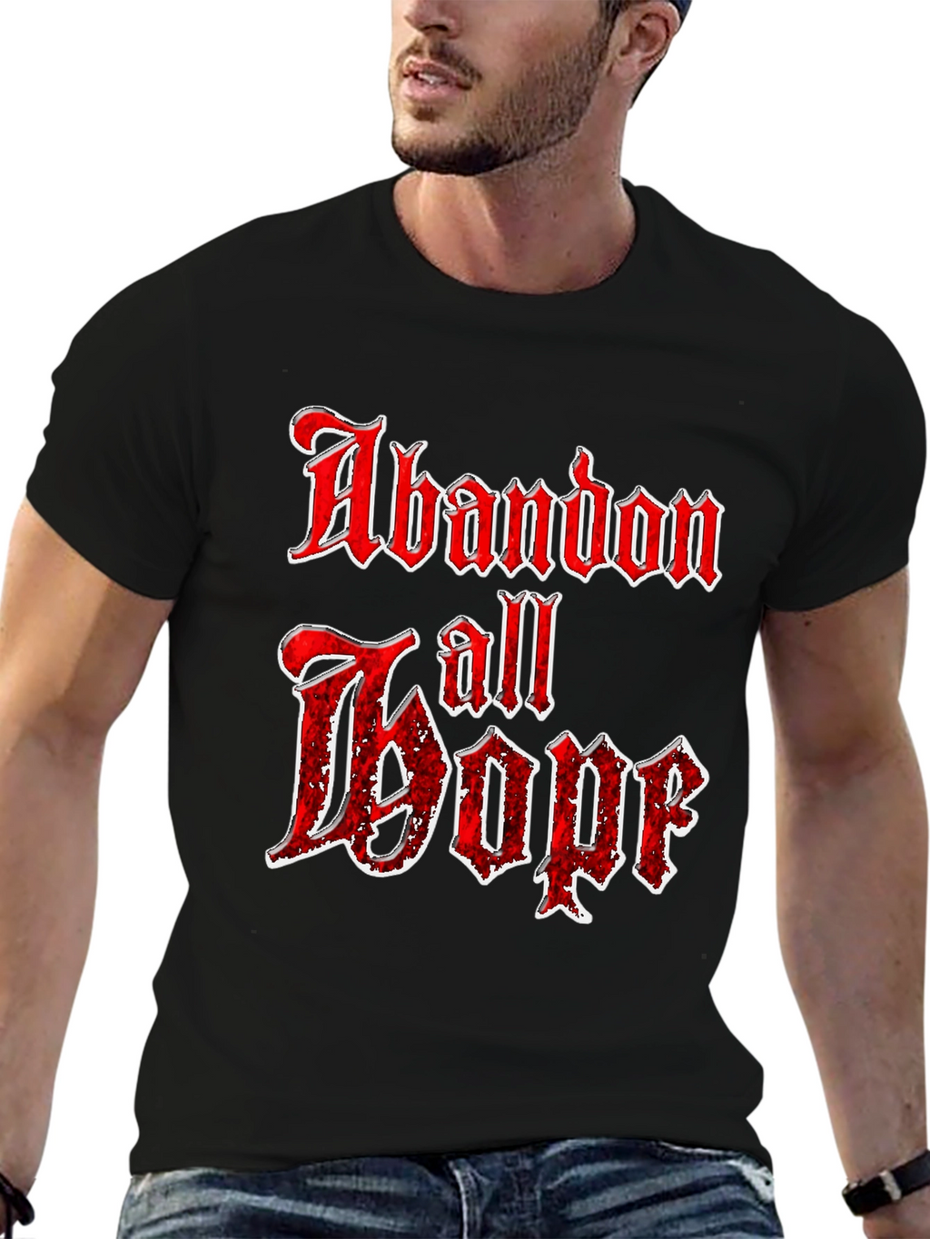 Abandon All Hope Graphic Tee - Black T-Shirt