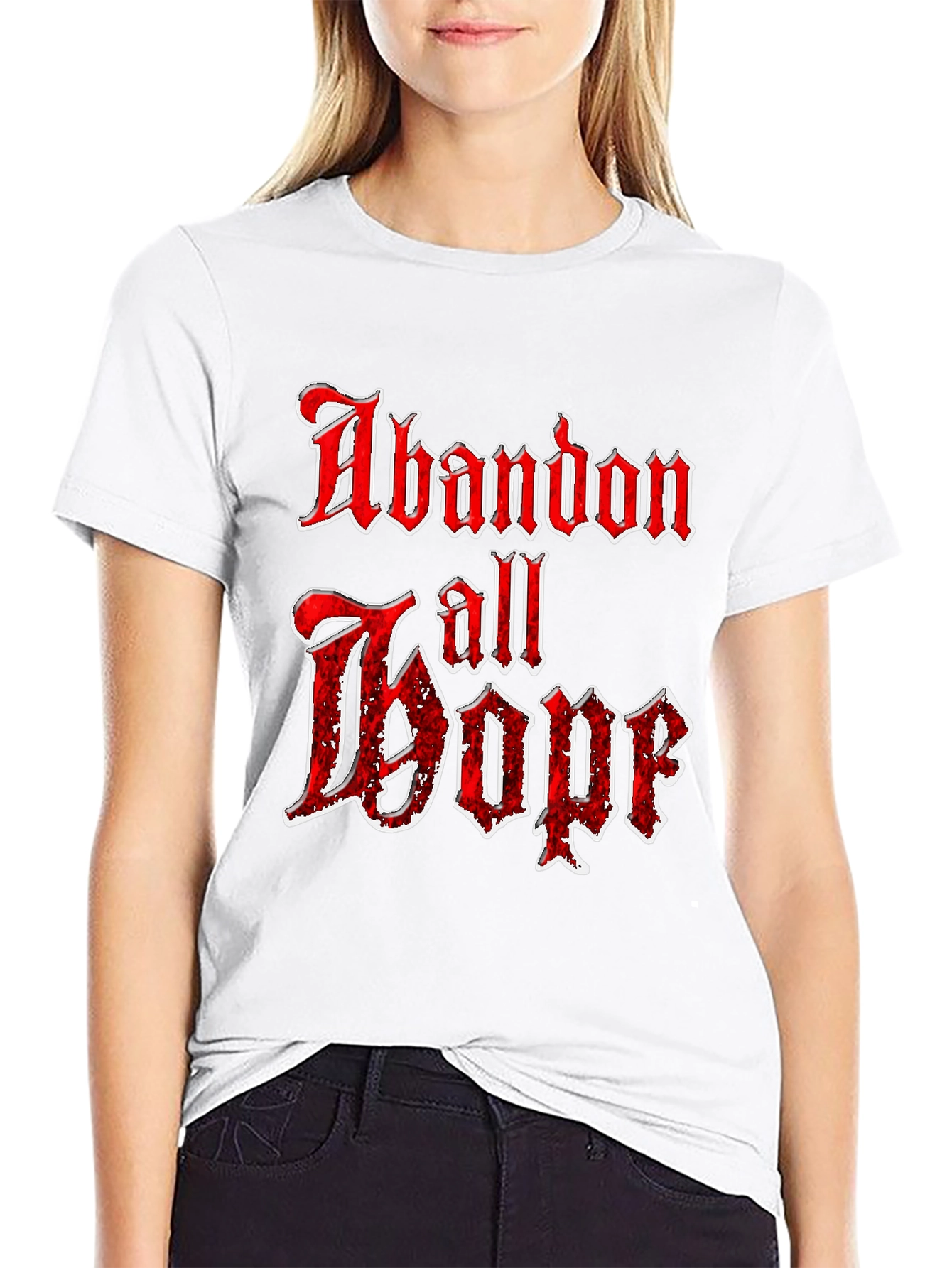 Abandon All Hope Graphic Tee - Black T-Shirt