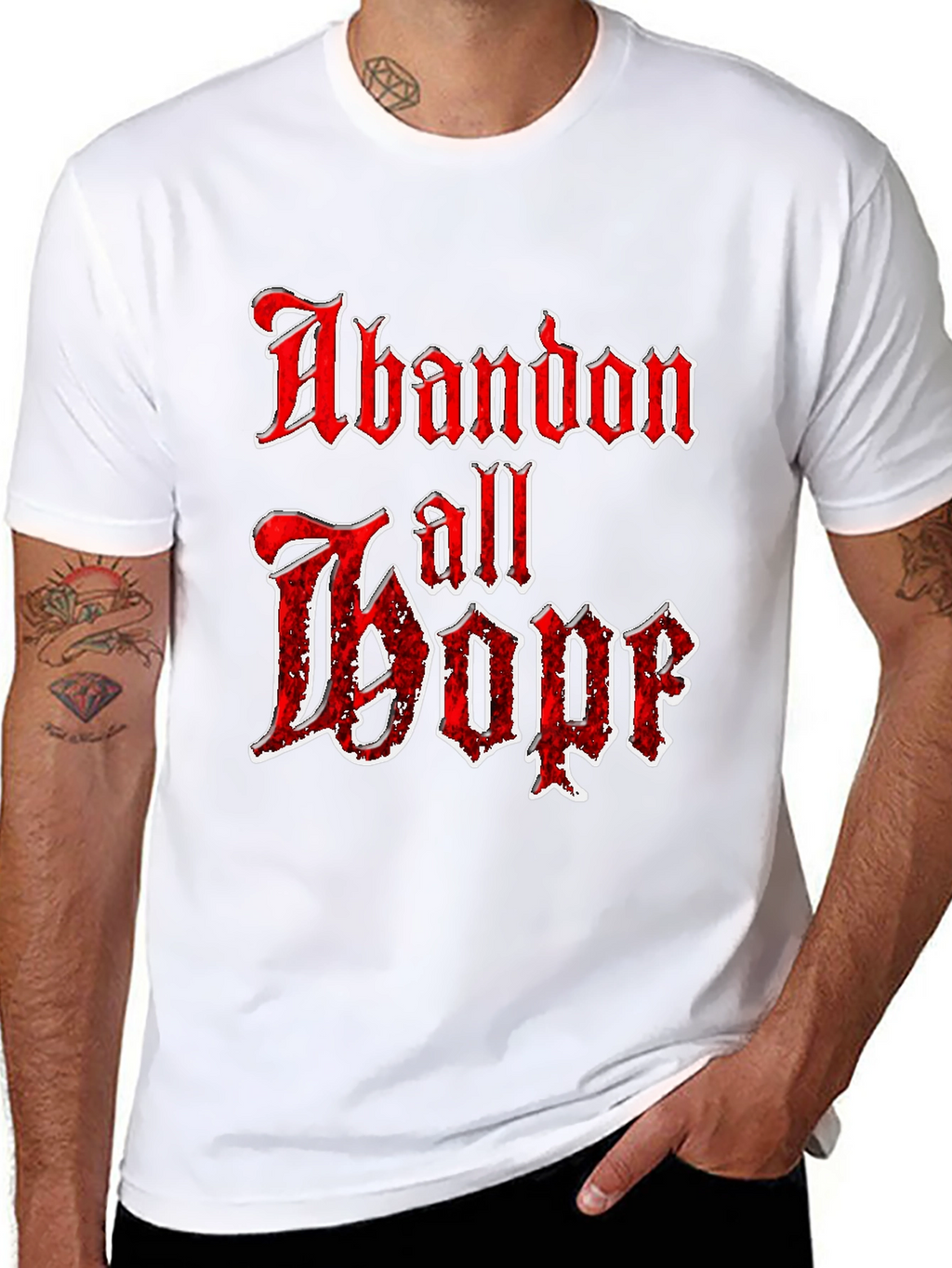 Abandon All Hope Graphic Tee - Black T-Shirt