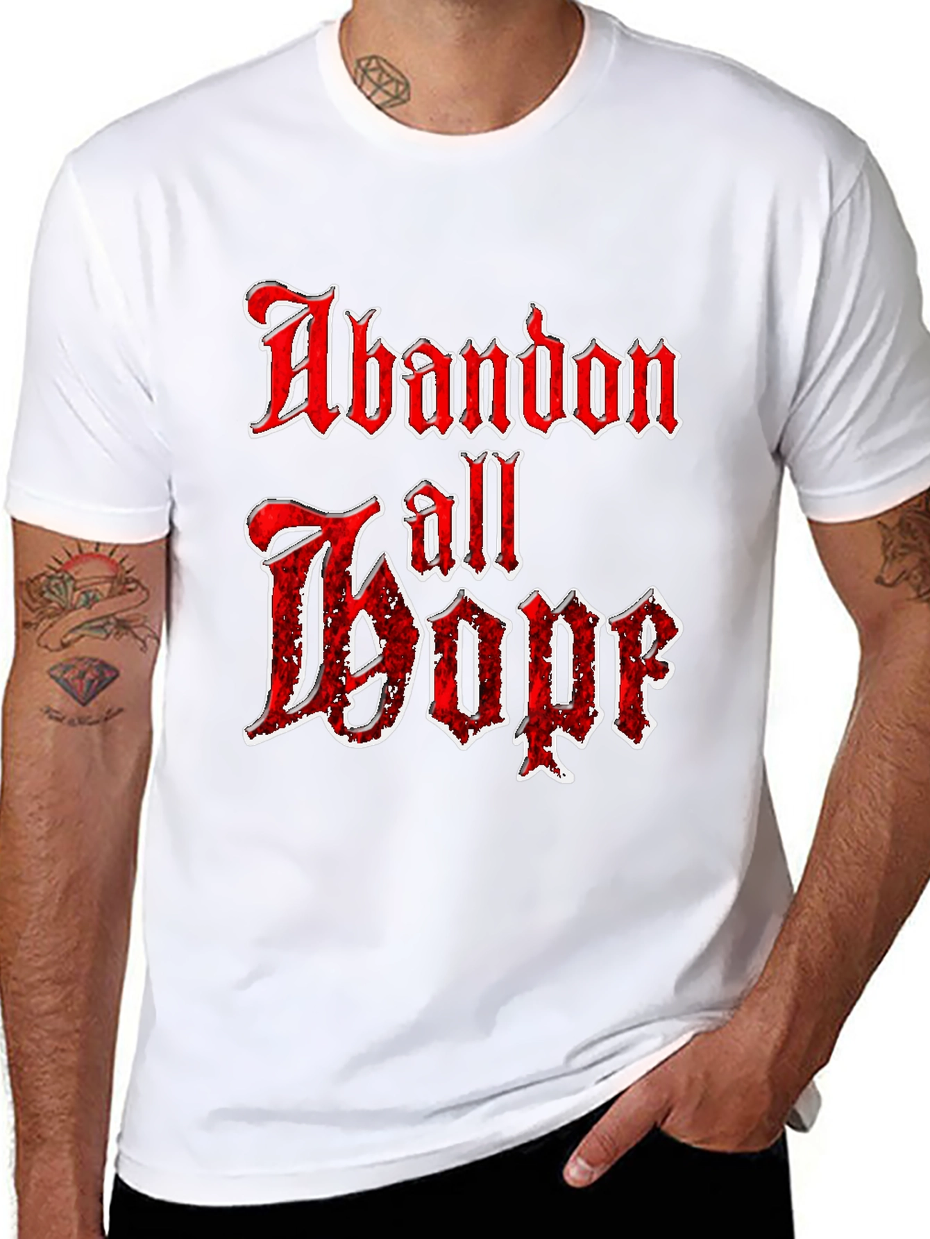 Abandon All Hope Graphic Tee - Black T-Shirt