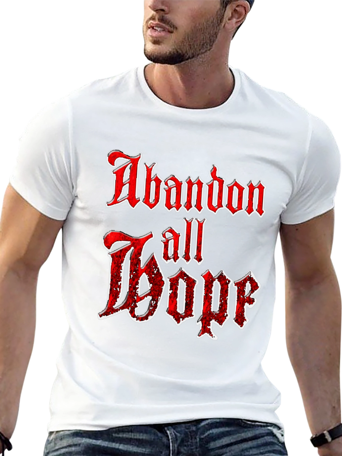 Abandon All Hope Graphic Tee - Black T-Shirt