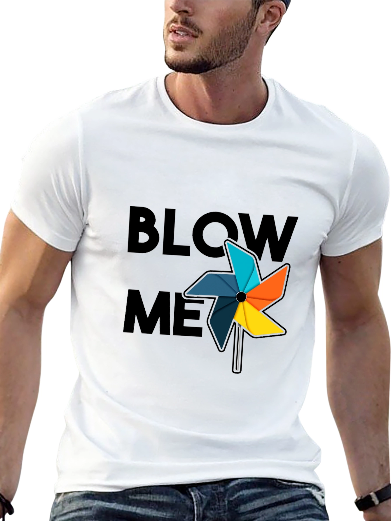 Blow Me Pinwheel Graphic T-Shirt