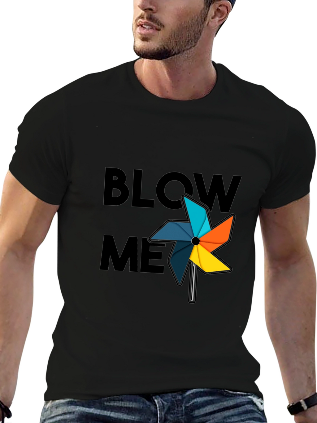 Blow Me Pinwheel Graphic T-Shirt