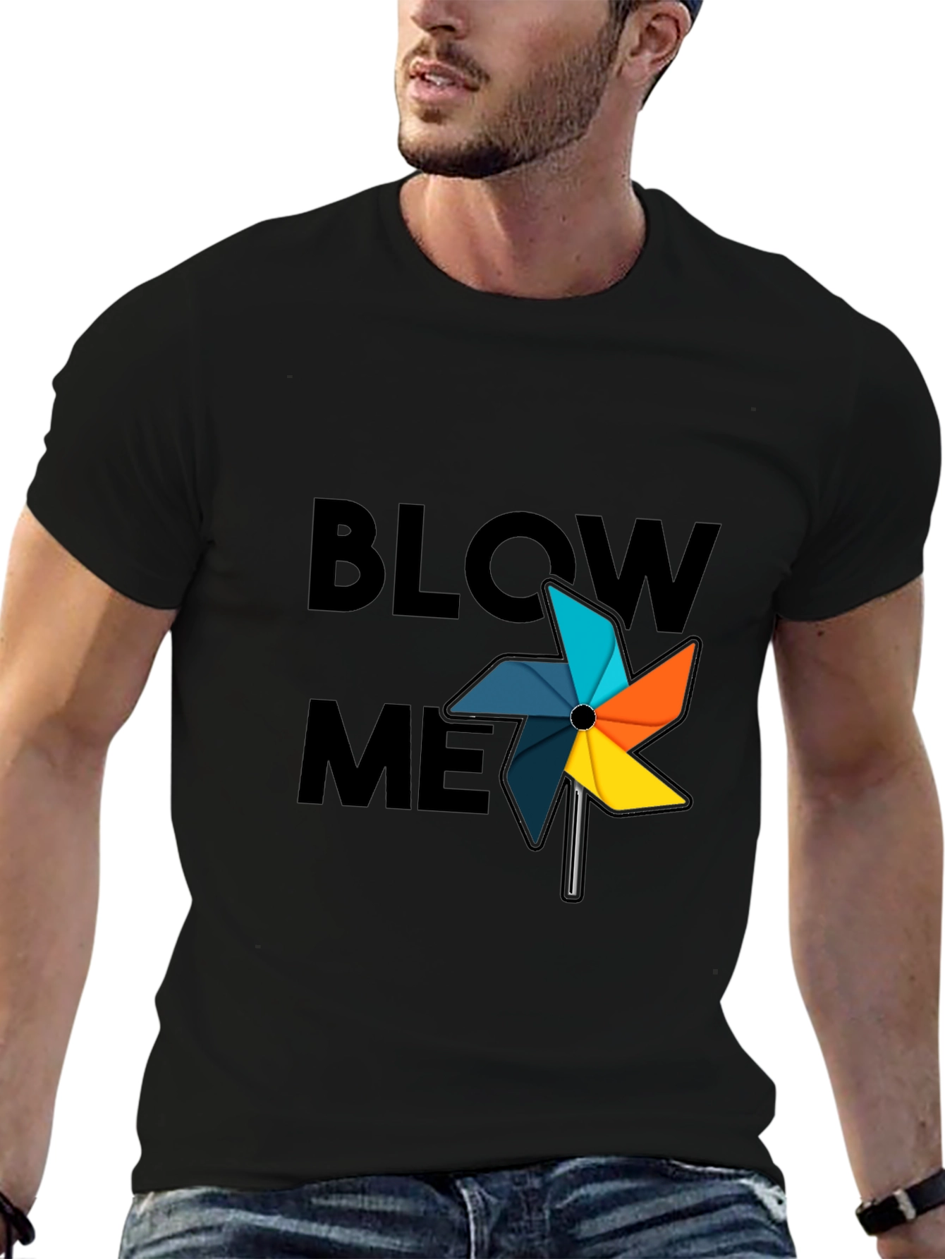 Blow Me Pinwheel Graphic T-Shirt