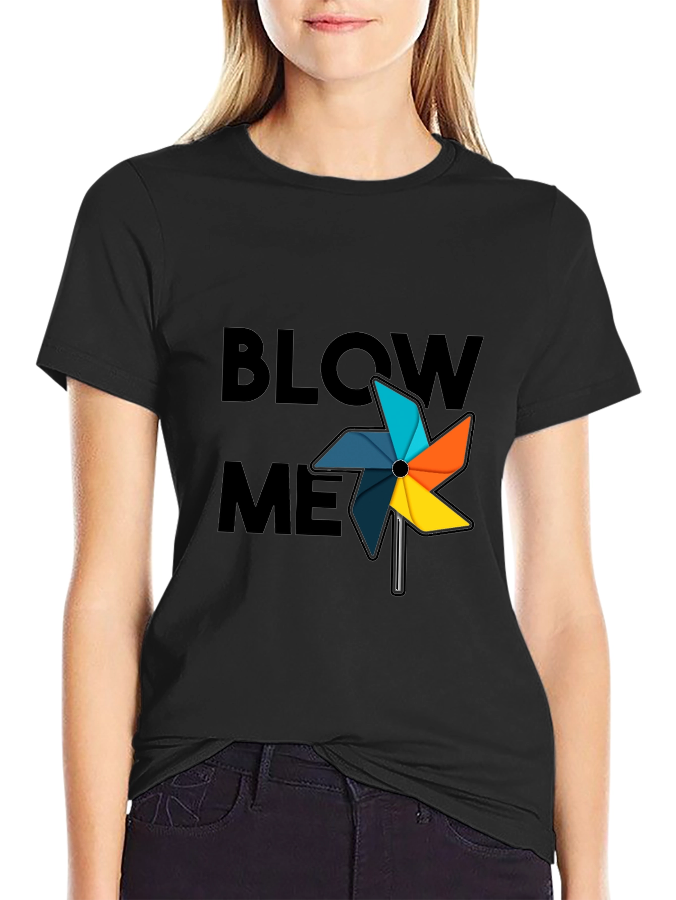 Blow Me Pinwheel Graphic T-Shirt