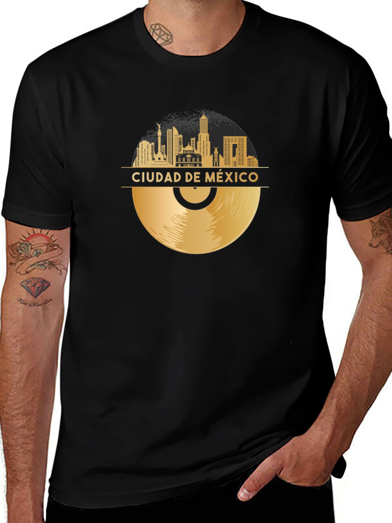Ciudad de México Vinyl Record Graphic Tee