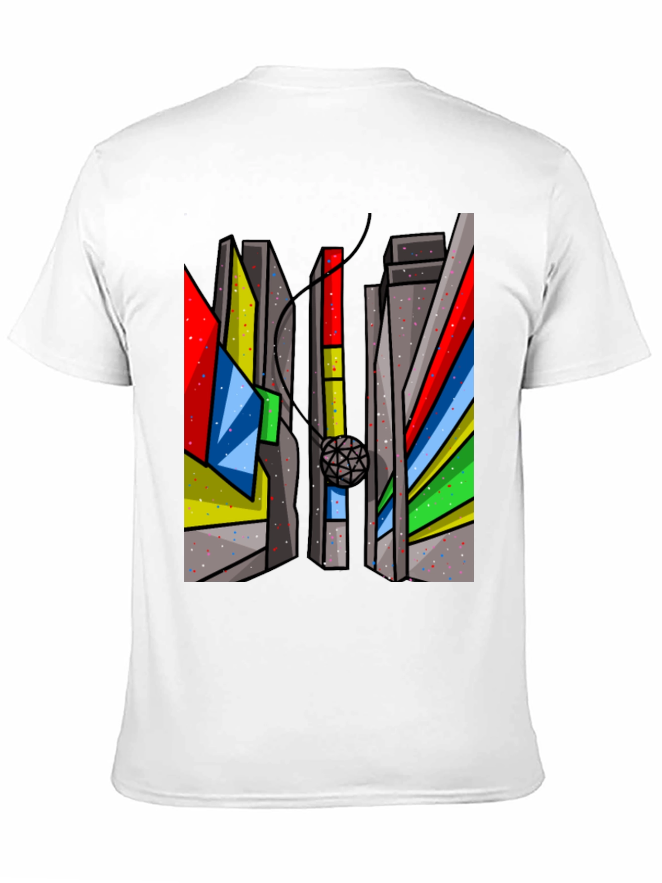 Abstract Cityscape Black T-Shirt