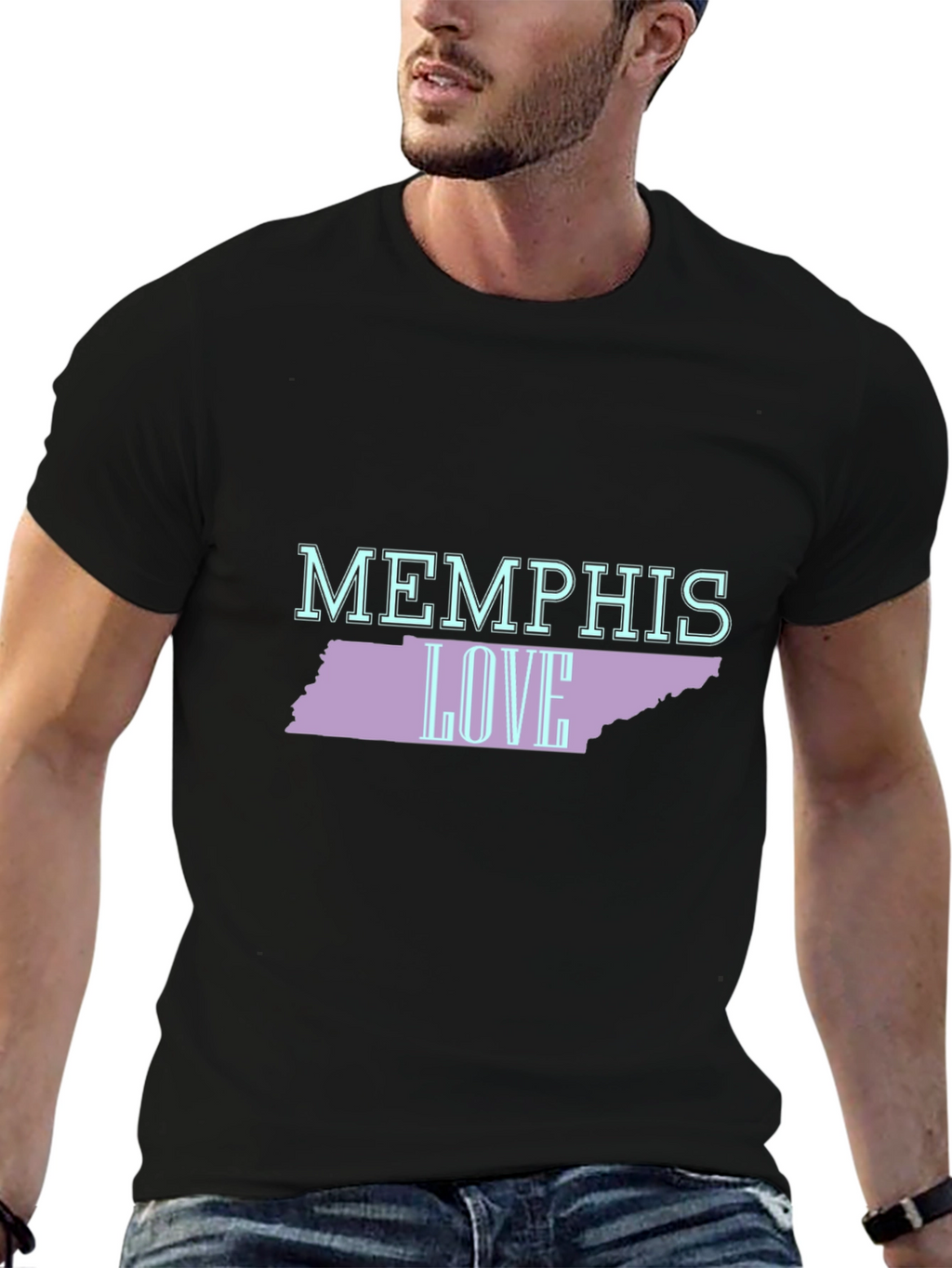 Memphis Love Tennessee Graphic Tee - Black