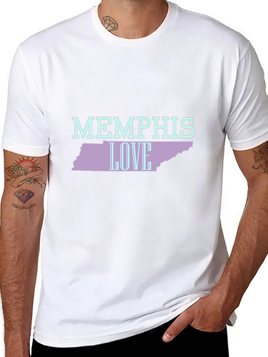 Memphis Love Tennessee Graphic Tee - Black