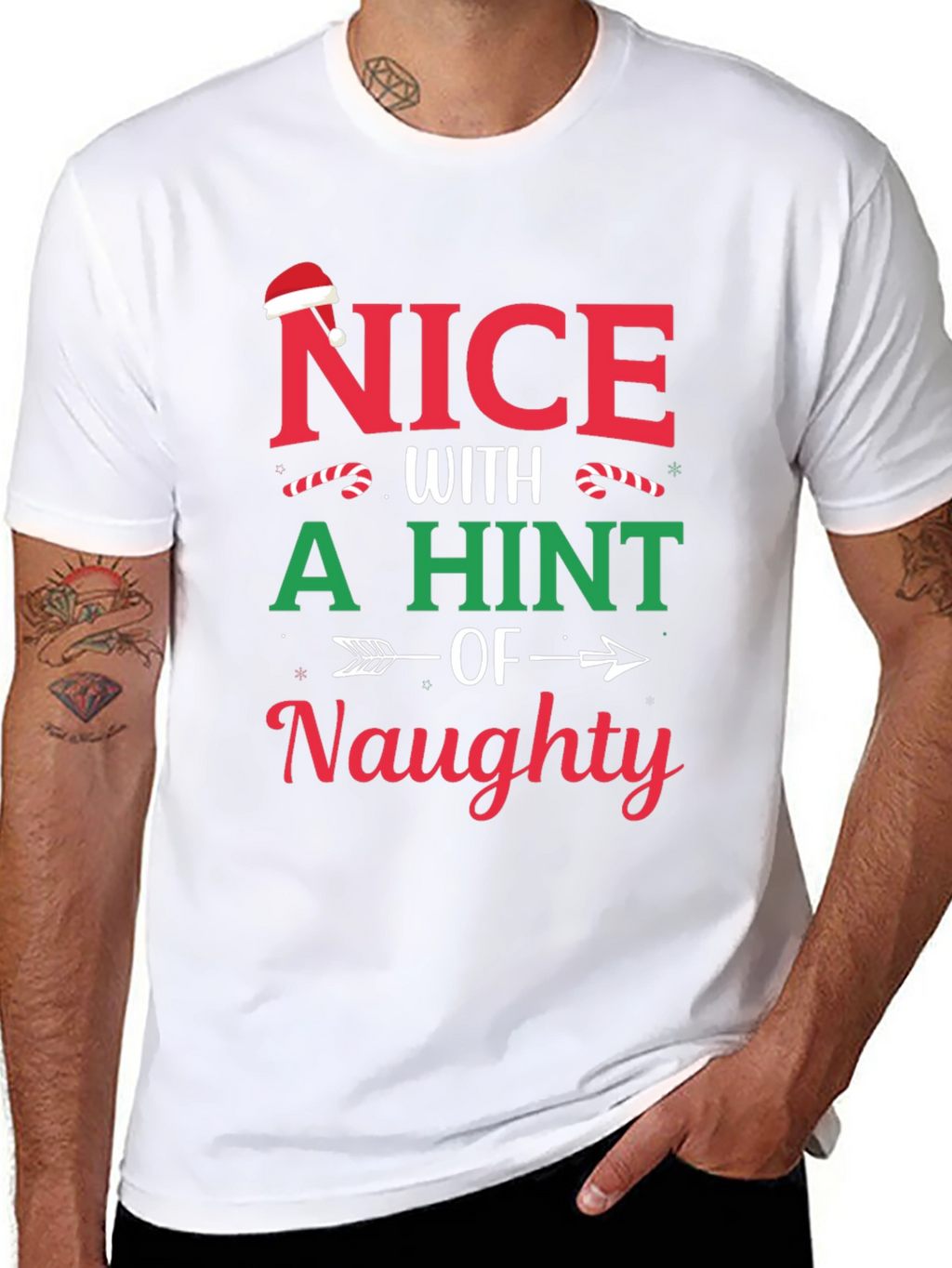 Nice with a Hint of Naughty Christmas T-Shirt
