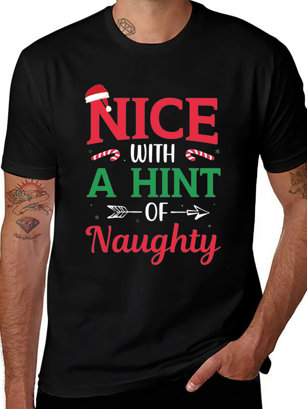 Nice with a Hint of Naughty Christmas T-Shirt