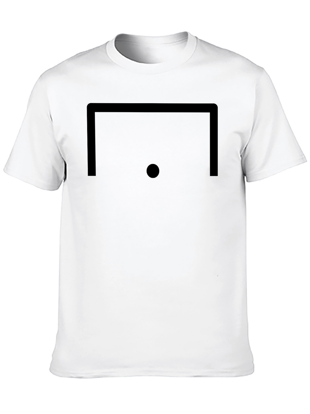 Minimalist Soccer Goal Graphic T-Shirt - Black