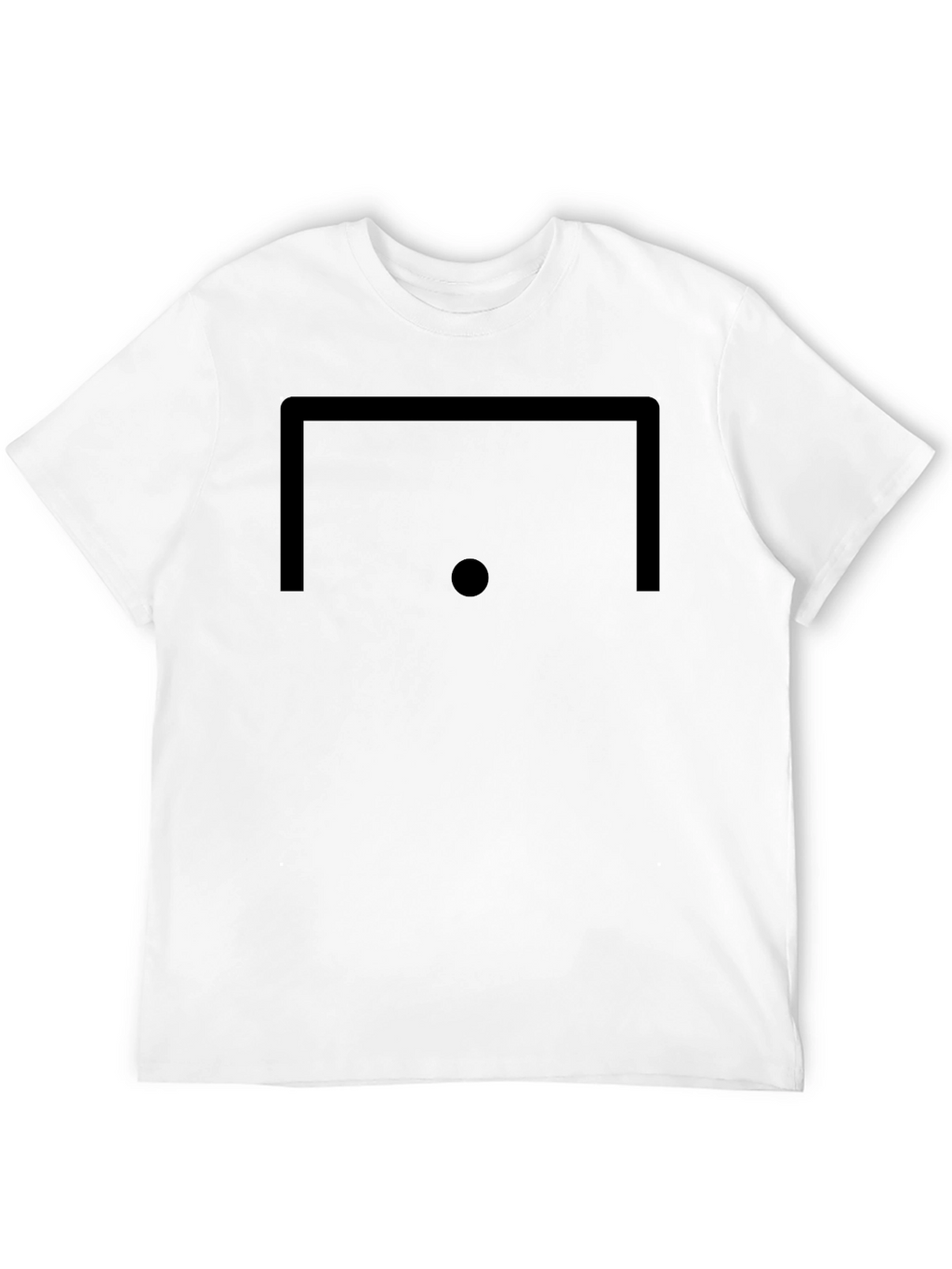 Minimalist Soccer Goal Graphic T-Shirt - Black