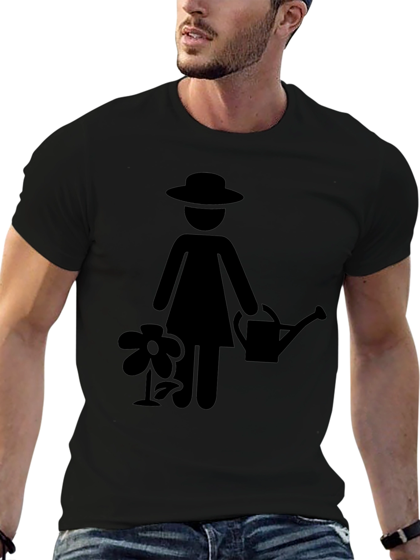 Gardener Woman Graphic Black T-Shirt