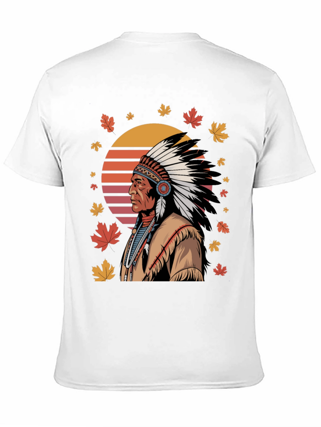 Native American Chief T-Shirt - Black Cotton Tee