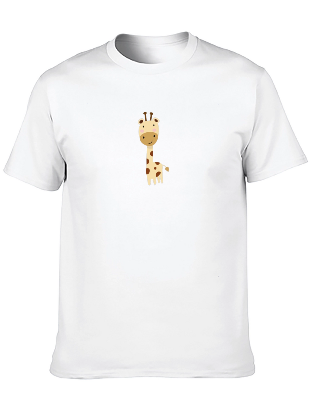 Giraffe Graphic Tee - Black Cotton Shirt