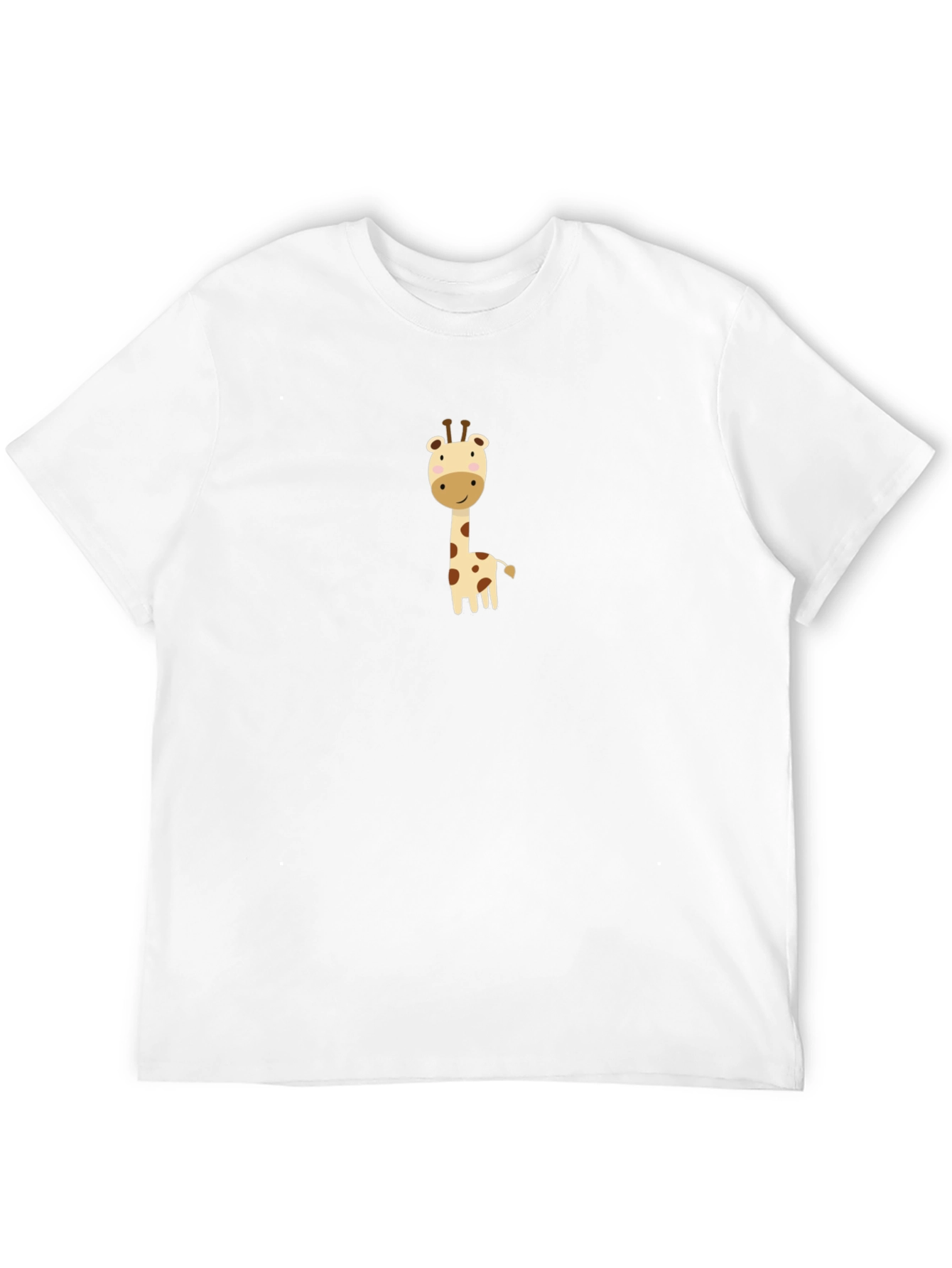 Giraffe Graphic Tee - Black Cotton Shirt