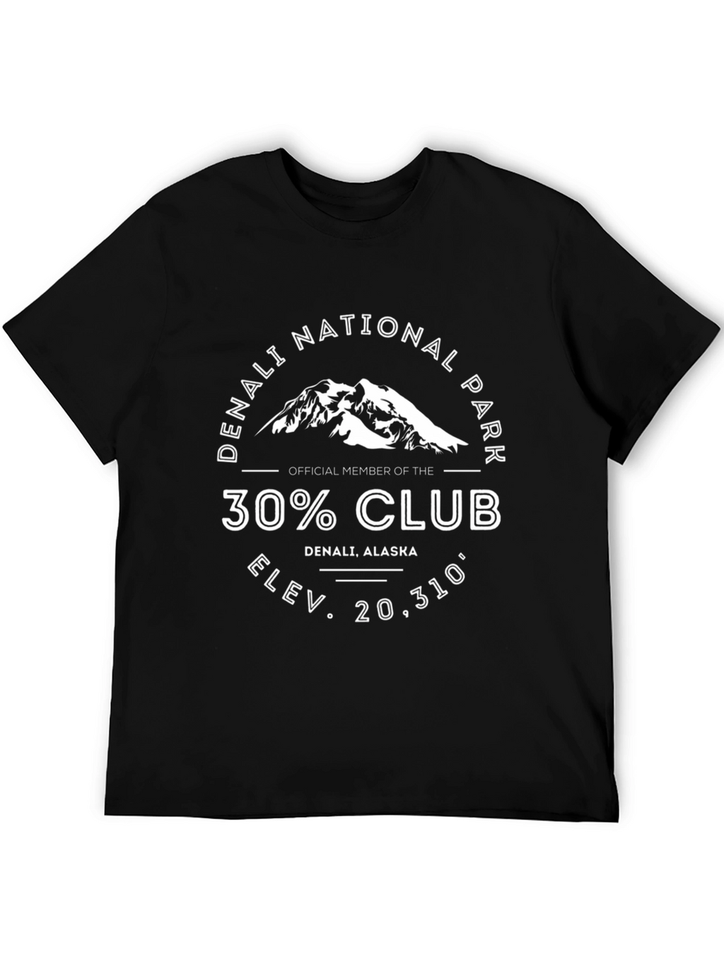 Denali National Park 30% Club Black T-Shirt