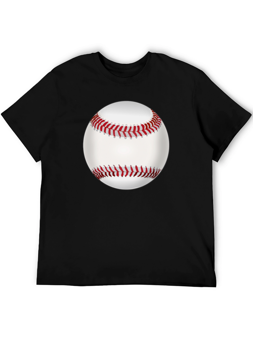 Baseball Graphic Tee - Black Cotton Casual Shirt