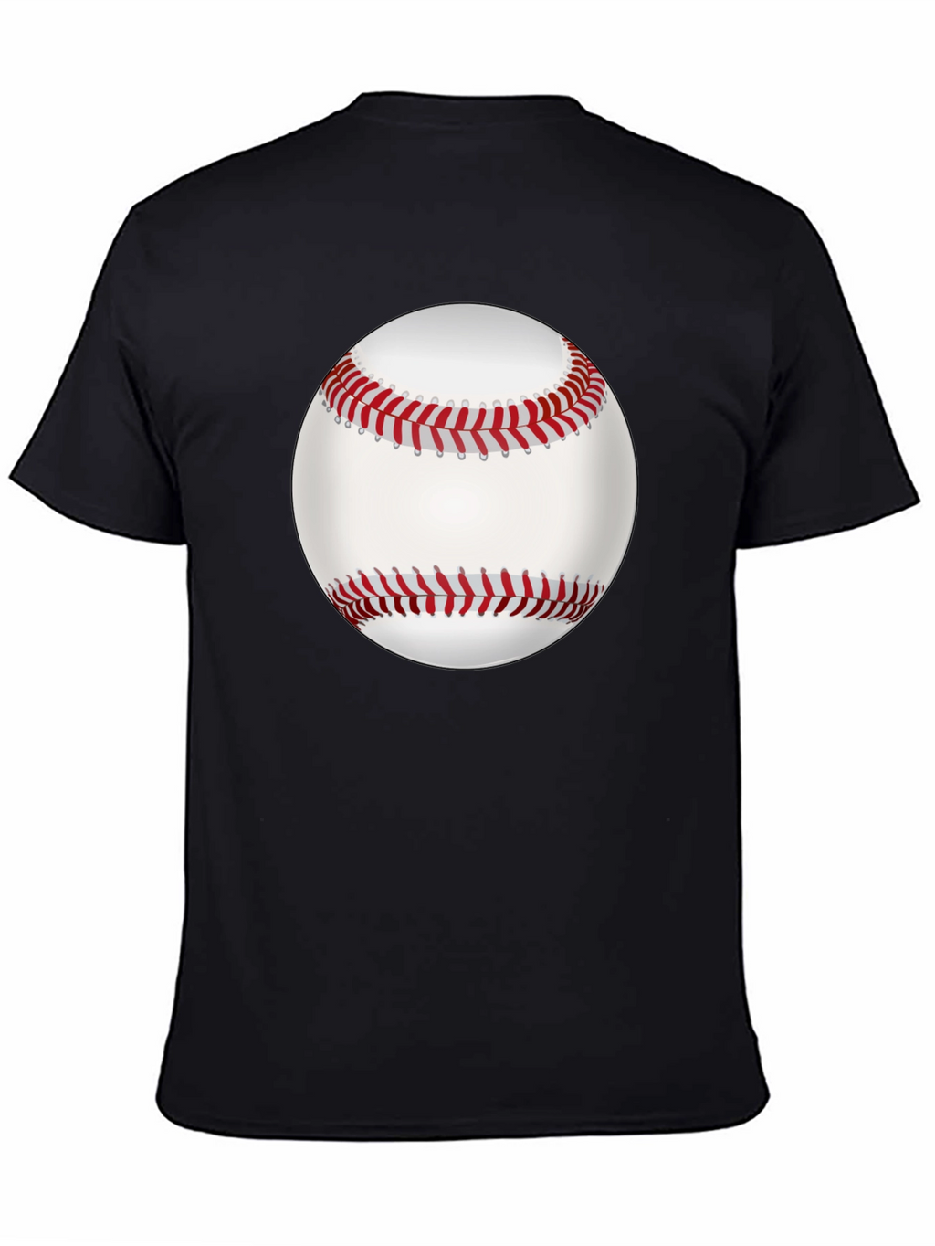Baseball Graphic Tee - Black Cotton Casual Shirt