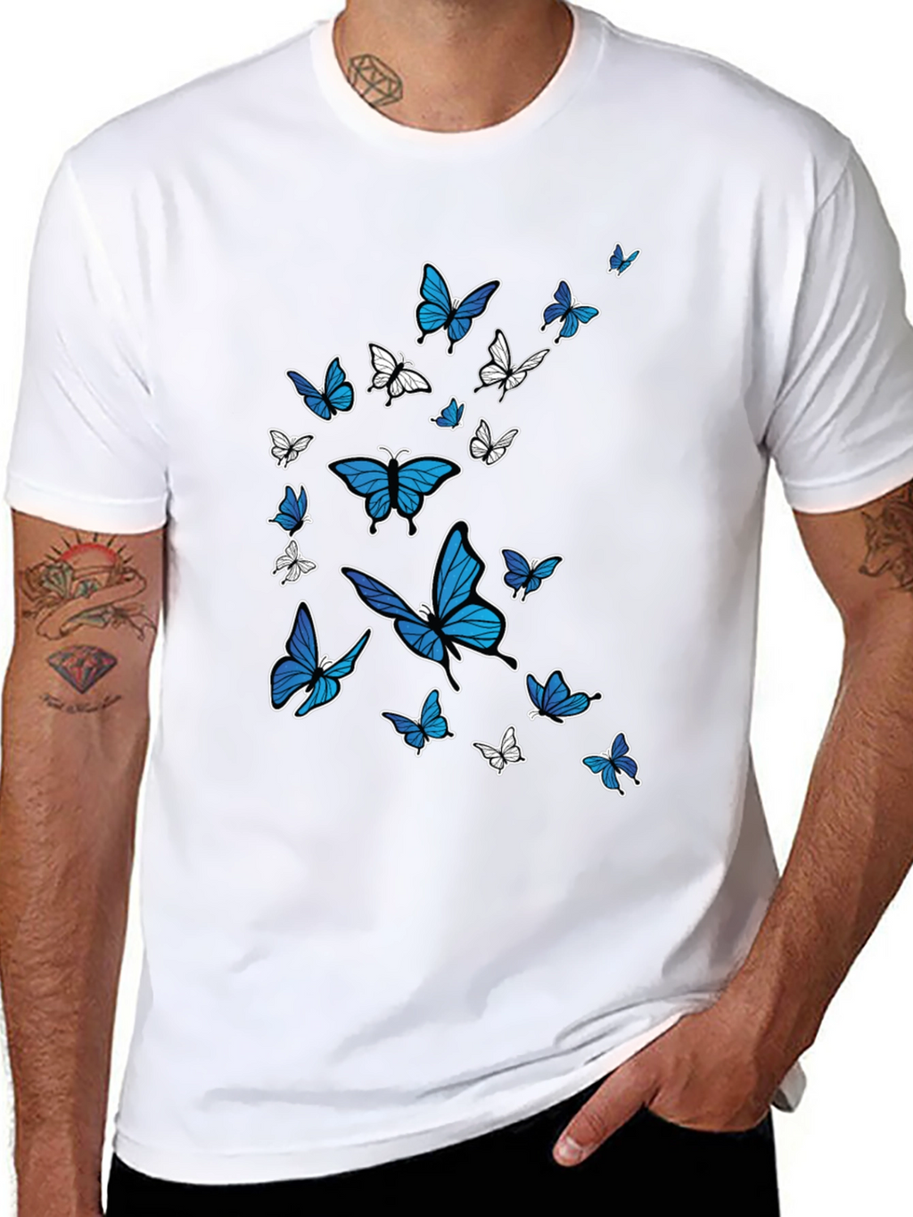 Butterfly Graphic Black T-Shirt