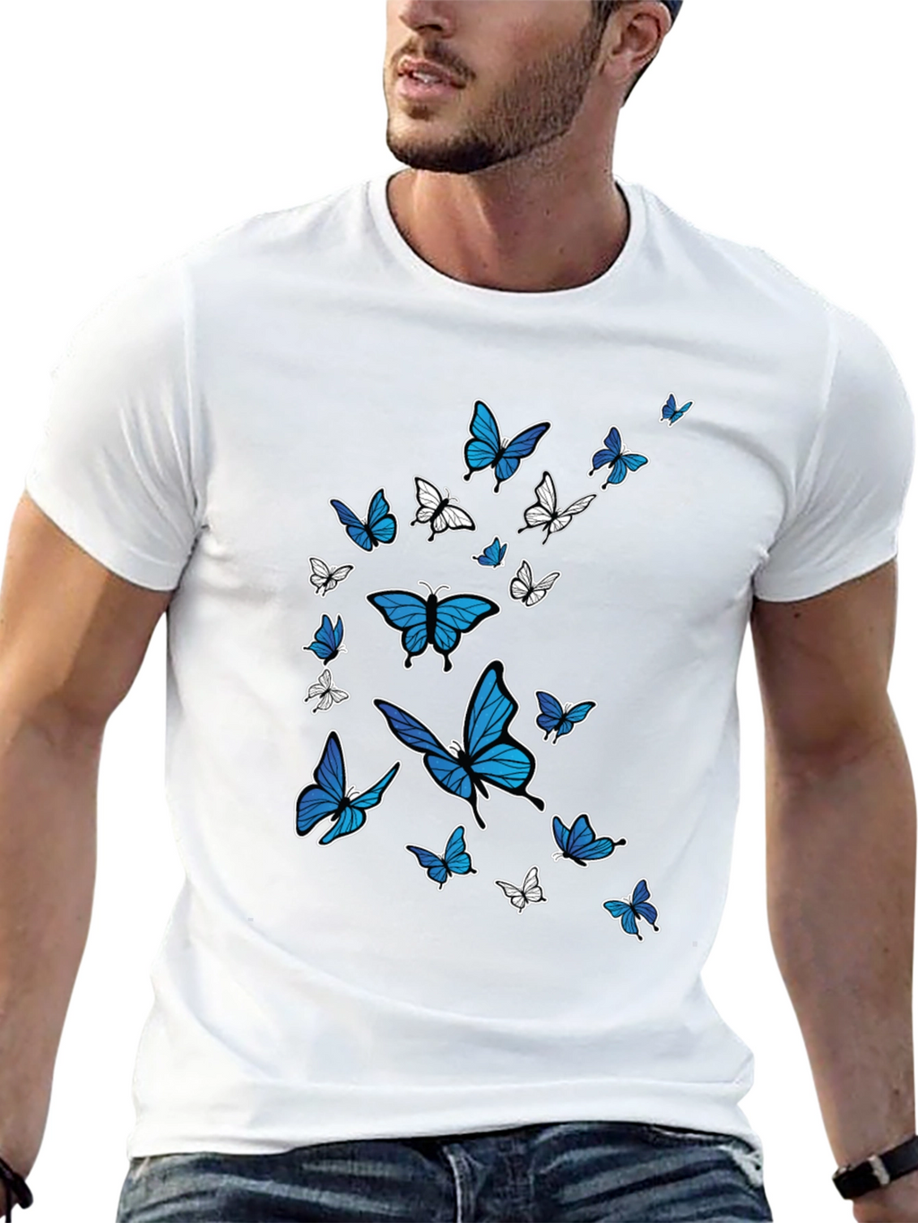 Butterfly Graphic Black T-Shirt