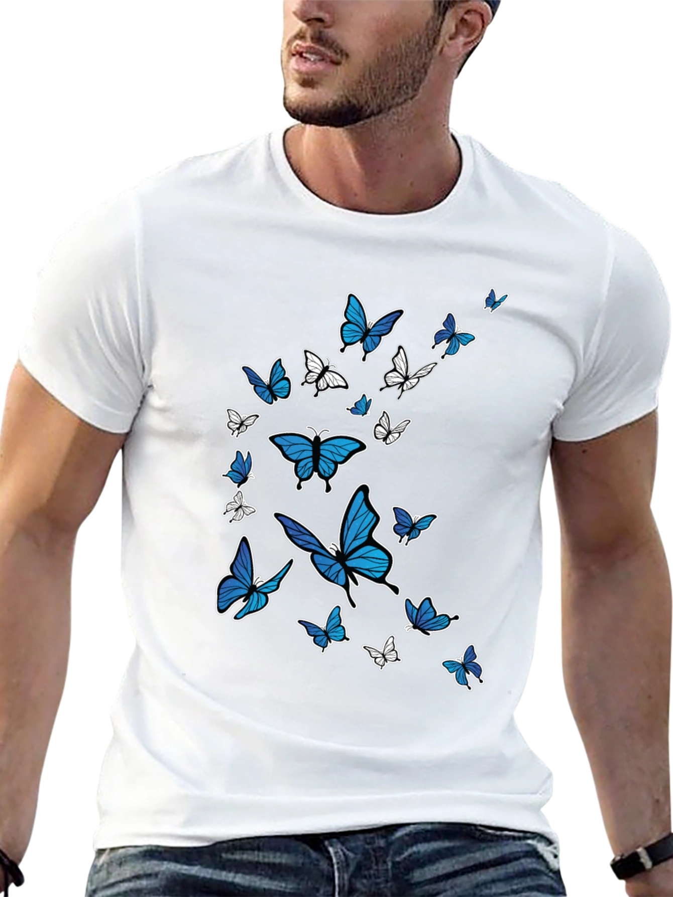Butterfly Graphic Black T-Shirt