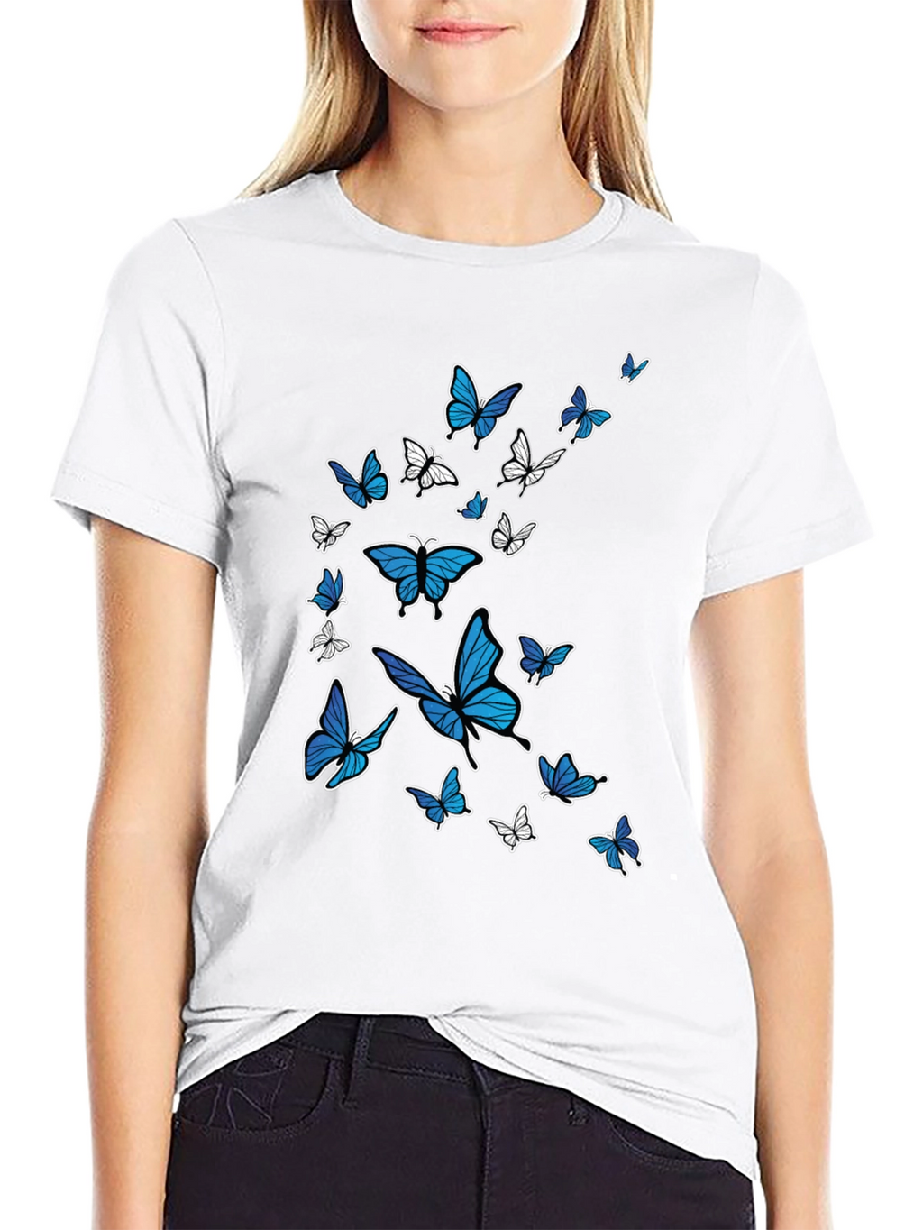 Butterfly Graphic Black T-Shirt