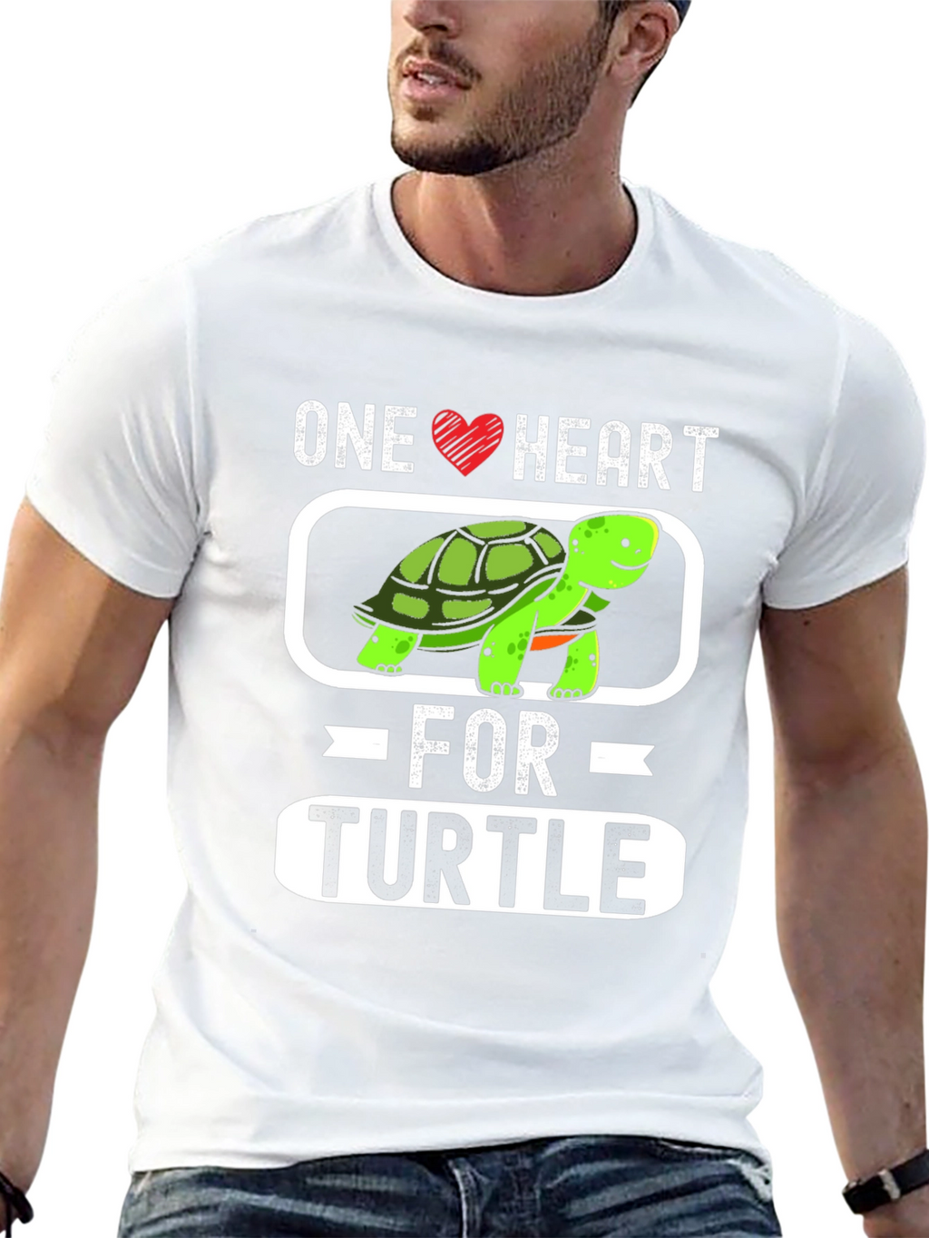 One Heart for Turtle Graphic T-Shirt