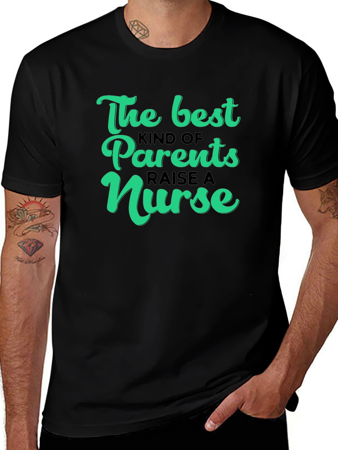 The Best Parents Raise A Nurse Graphic T-Shirt