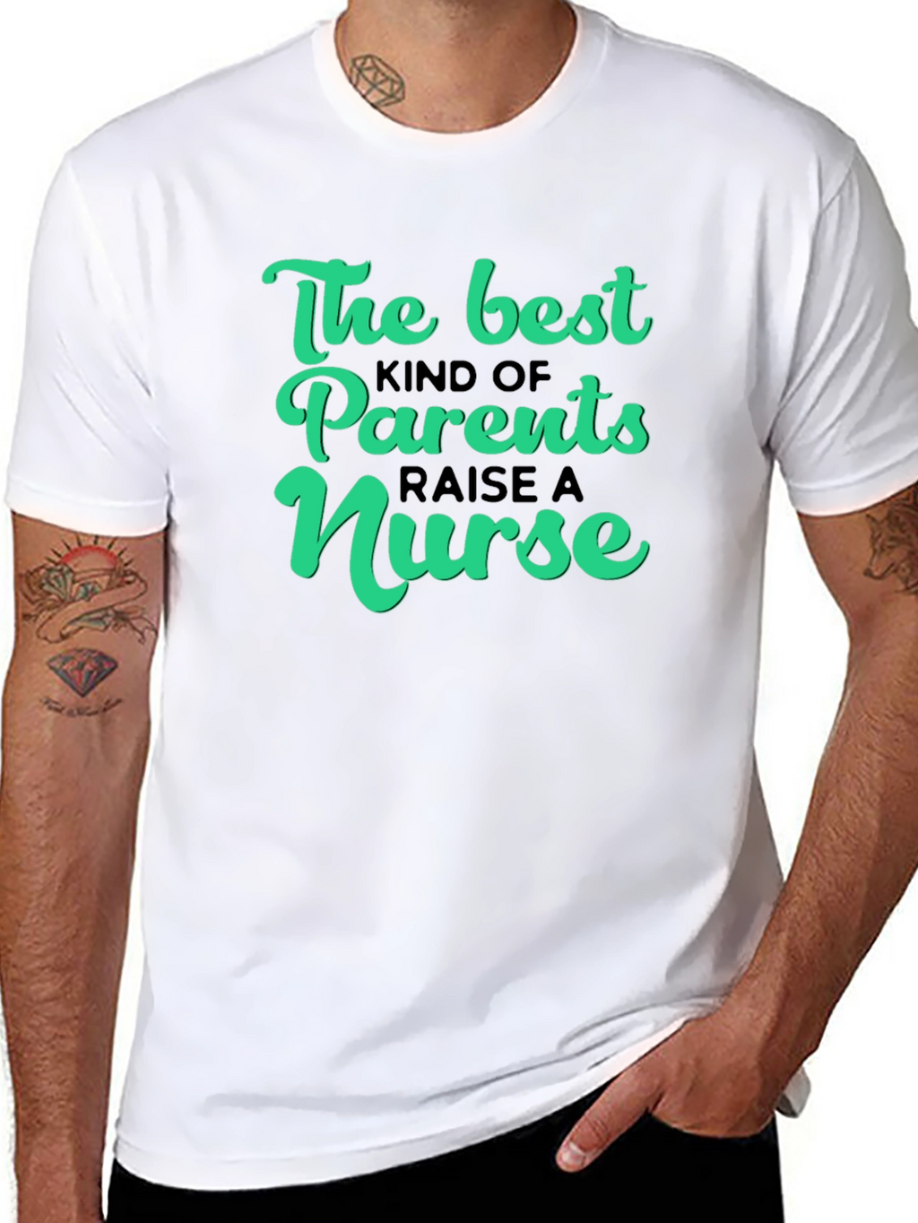 The Best Parents Raise A Nurse Graphic T-Shirt