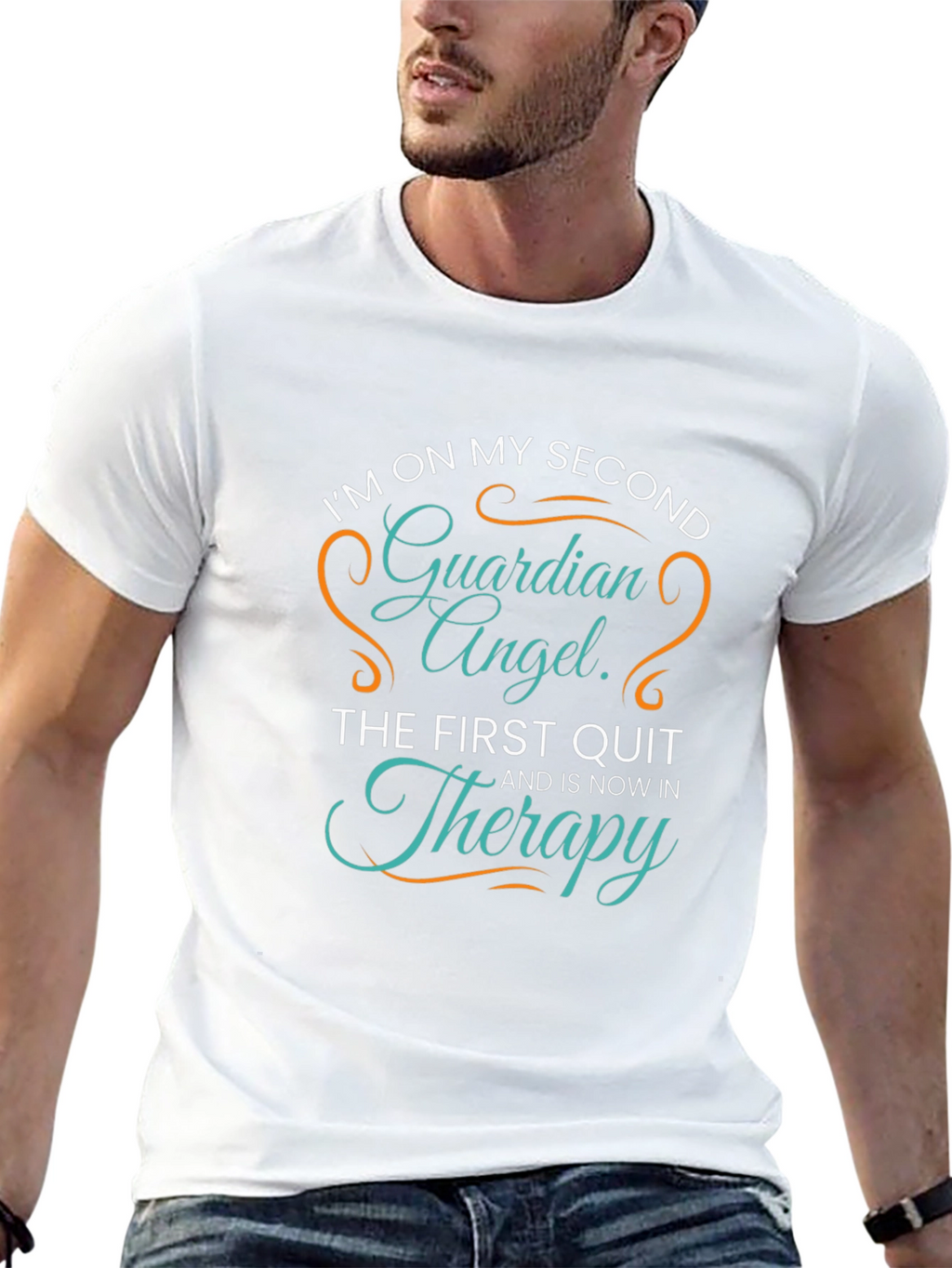 Funny Guardian Angel T-Shirt Sarcastic Humor Tee