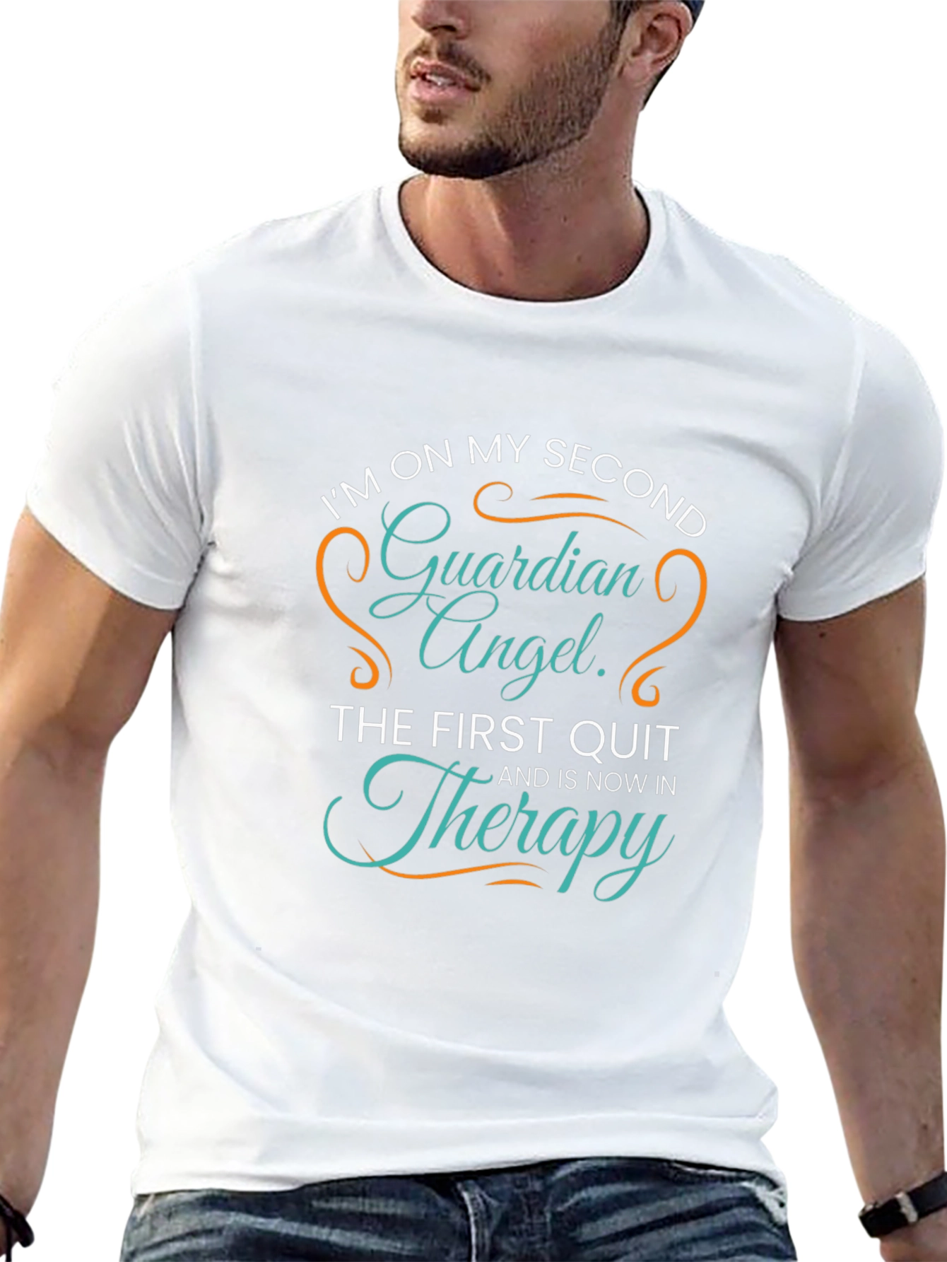 Funny Guardian Angel T-Shirt Sarcastic Humor Tee