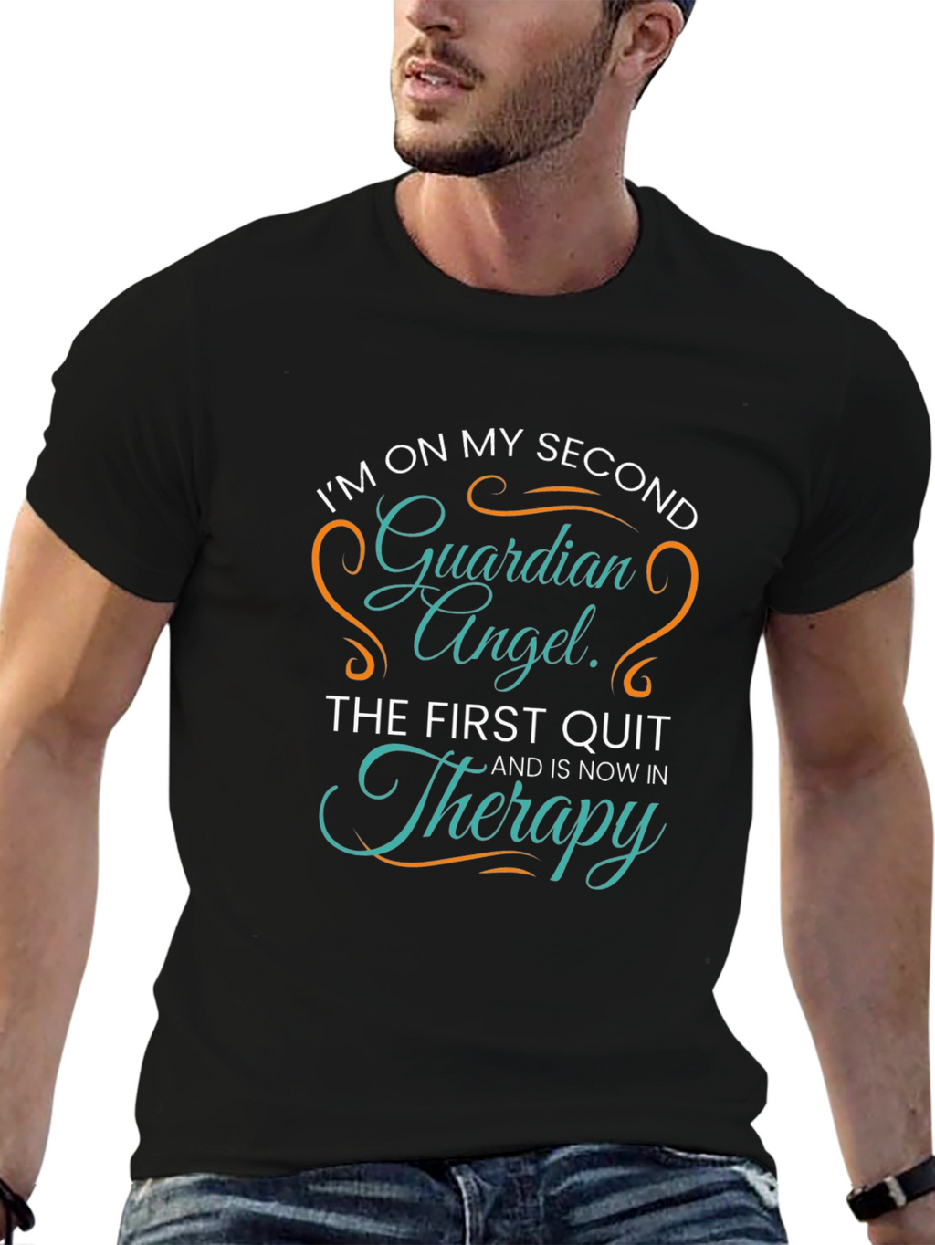 Funny Guardian Angel T-Shirt Sarcastic Humor Tee