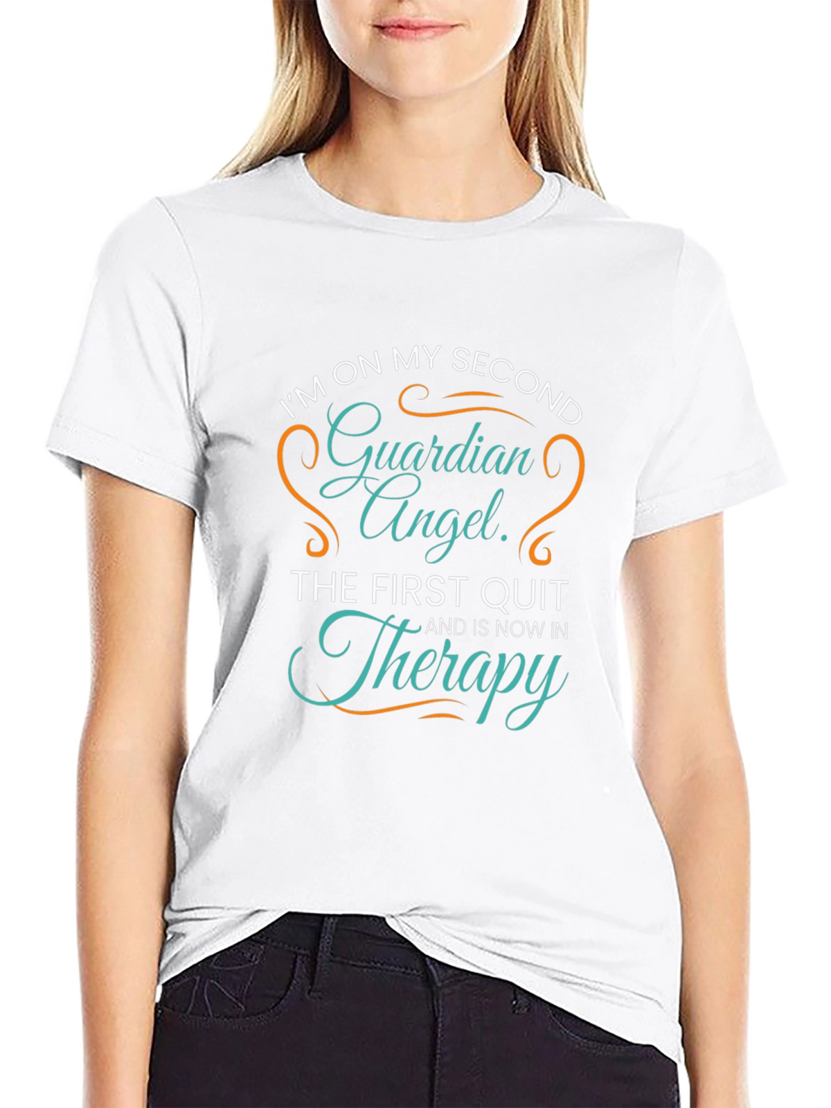 Funny Guardian Angel T-Shirt Sarcastic Humor Tee