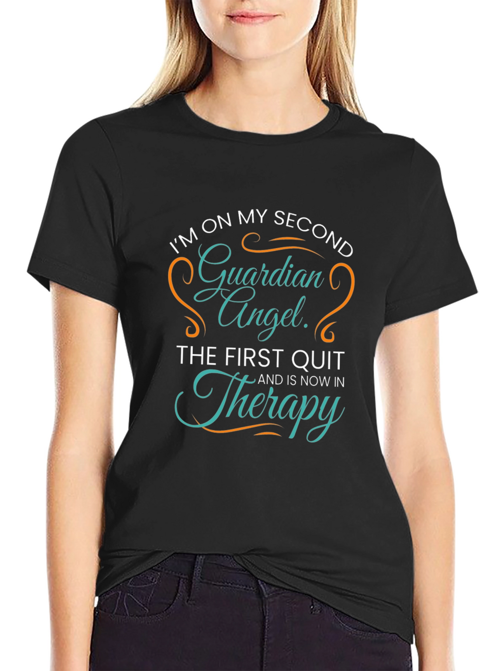 Funny Guardian Angel T-Shirt Sarcastic Humor Tee