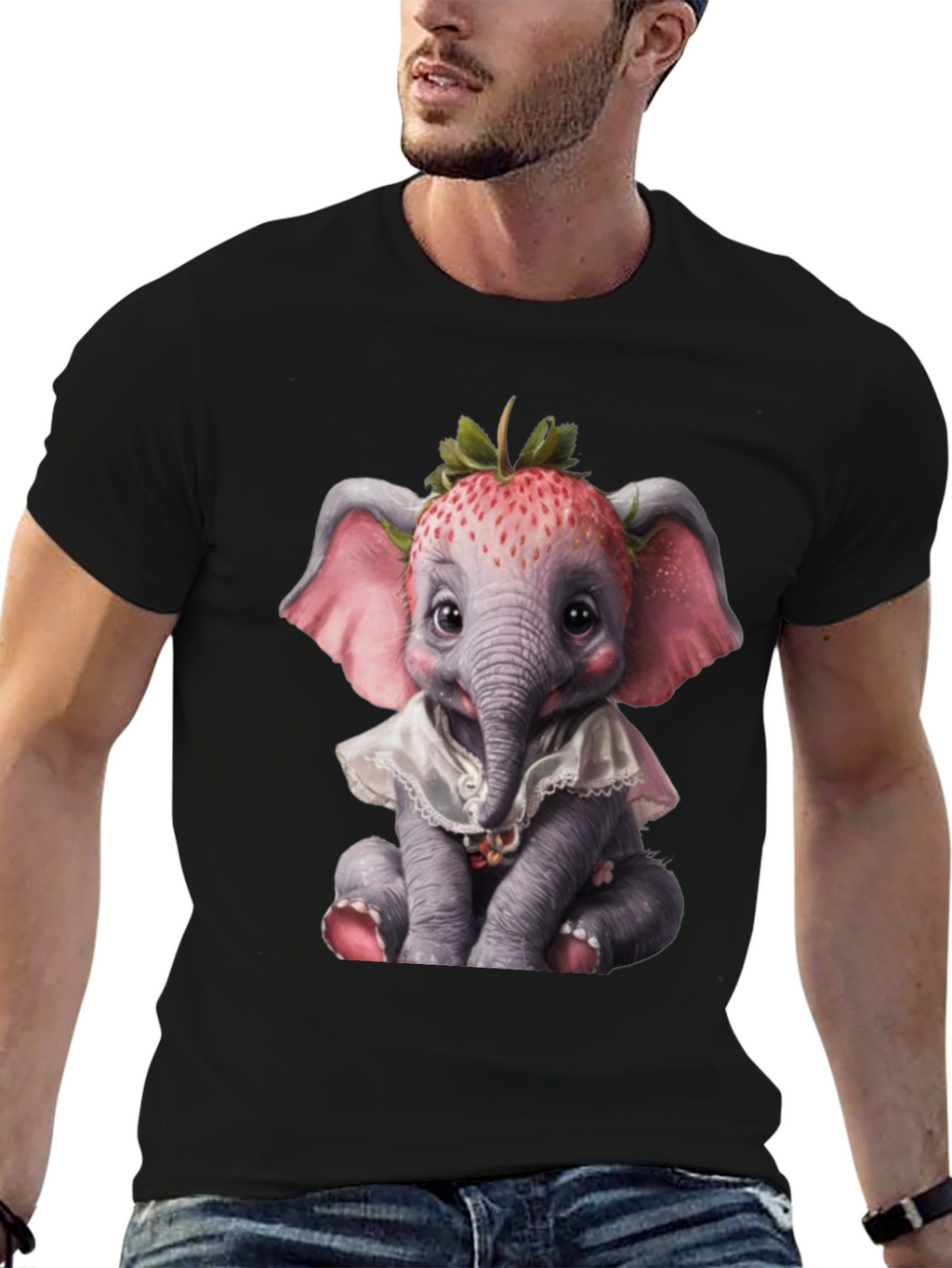 Elephant Strawberry Head Tee